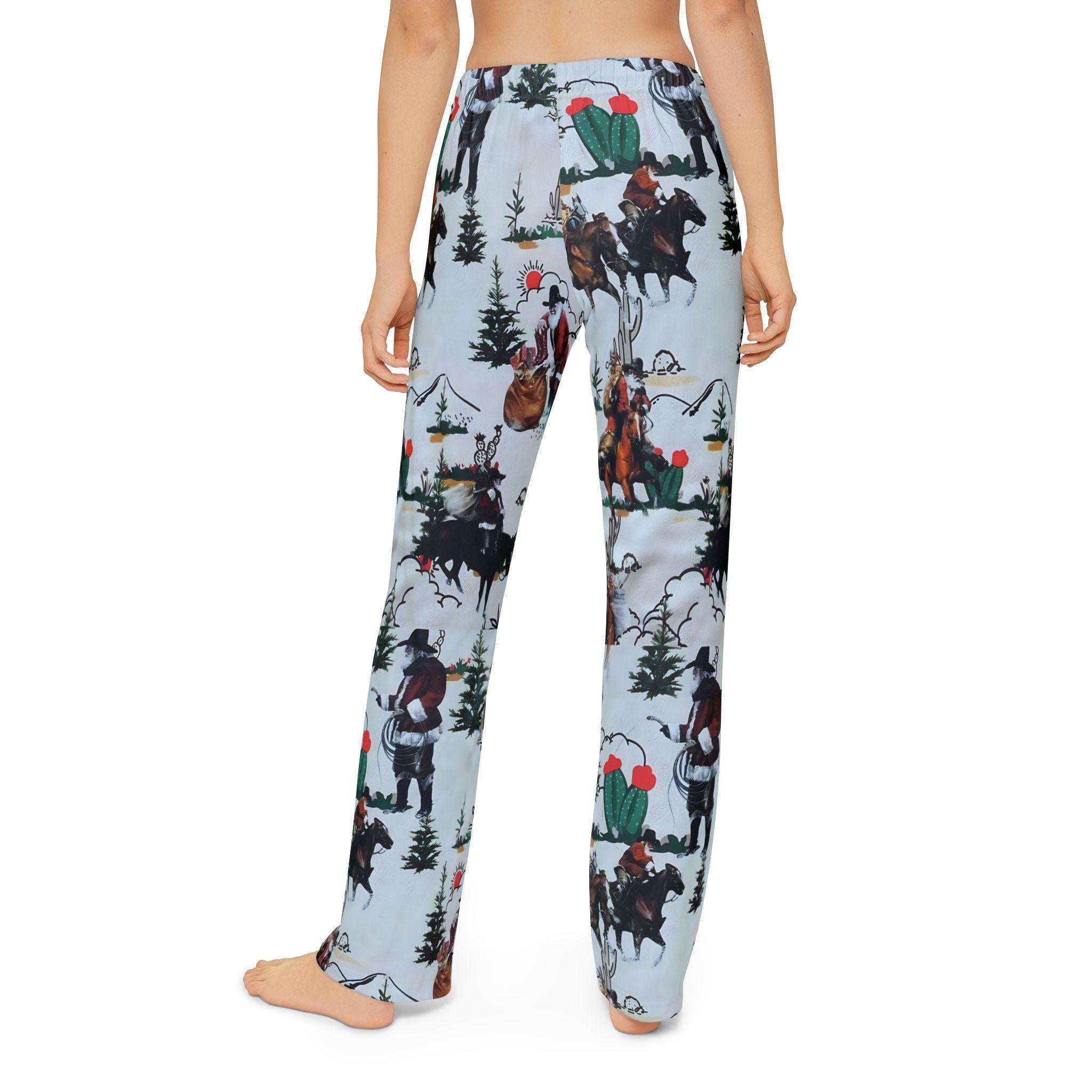 Cowboy Santa Kids Lounge Pants | Matching Family Christmas Pajamas | Soft & Comfy Kids Sleepwear -Razels