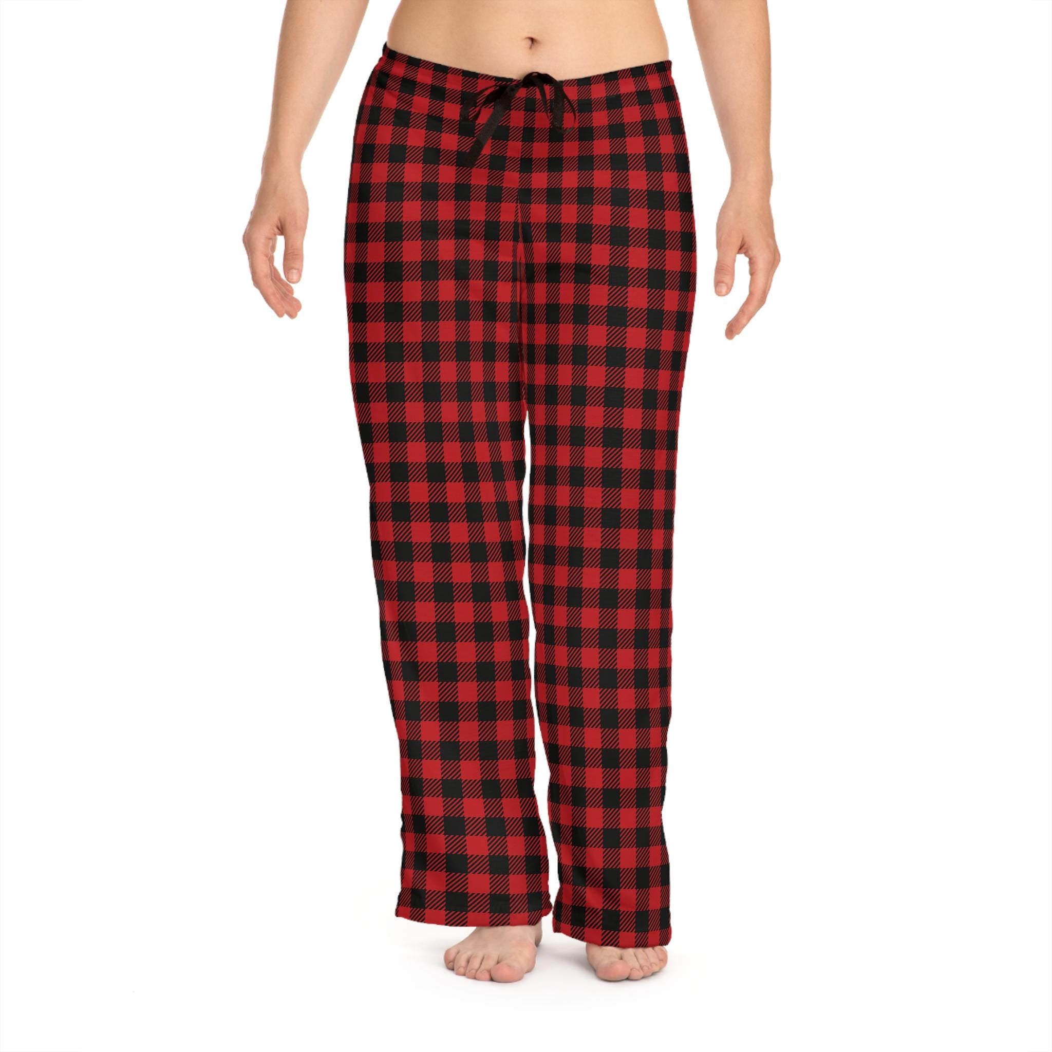 Buffalo Plaid PJ Pants – Cozy Women&#39;s Flannel Lounge Pants, Holiday Gift for Her
✓ Relaxed fit with lightweight, breathable fabric
✓ Bold all-over red & black plaid print
✓ Adjustable drawstring waistband for the perfect fit
✓ Double needle stitching for long-lasting wear
✓ Ideal for movie nights, sleepovers, or matching holiday photos