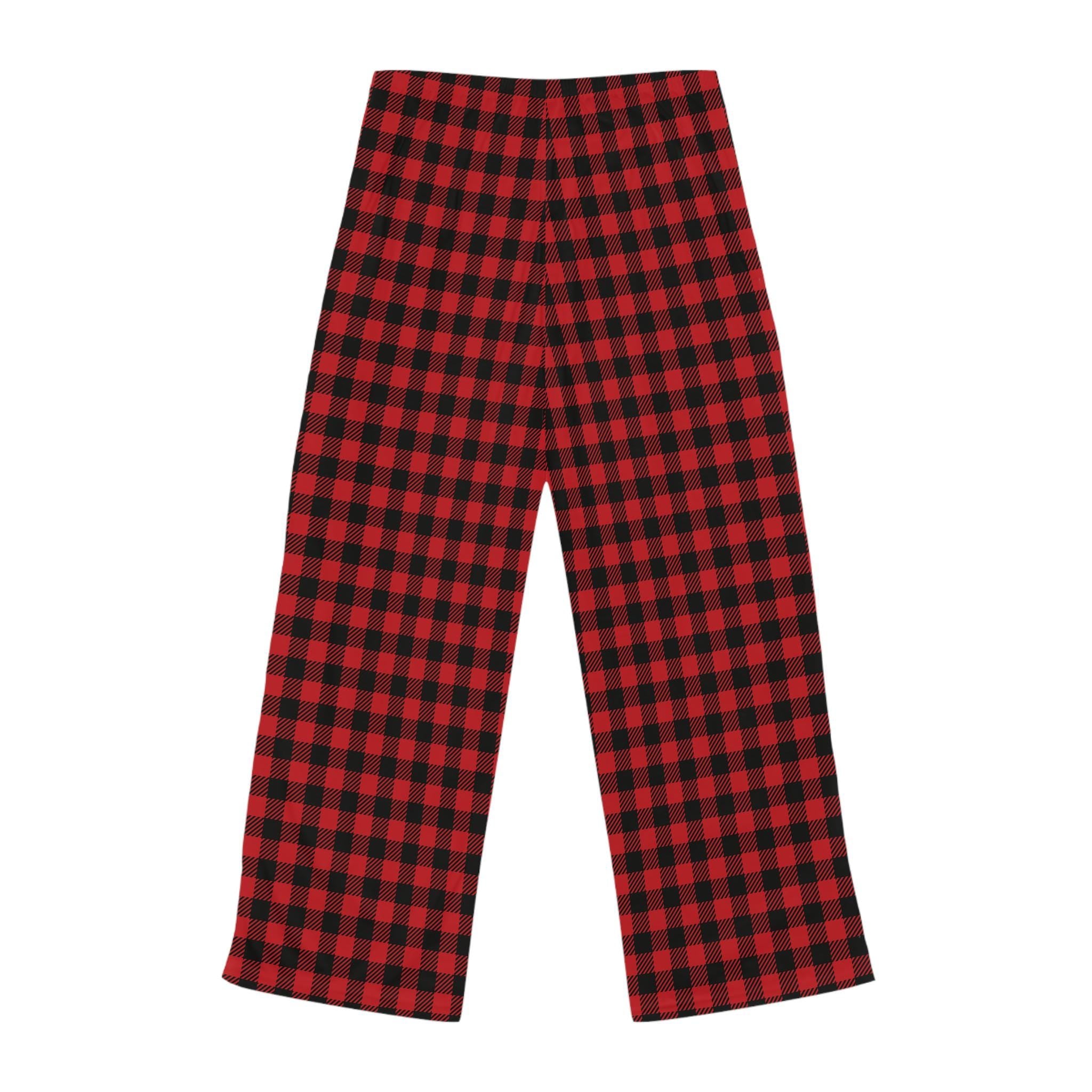 Buffalo Plaid PJ Pants, Cozy Women's Flannel Lounge Pants, Holiday Gift for Her