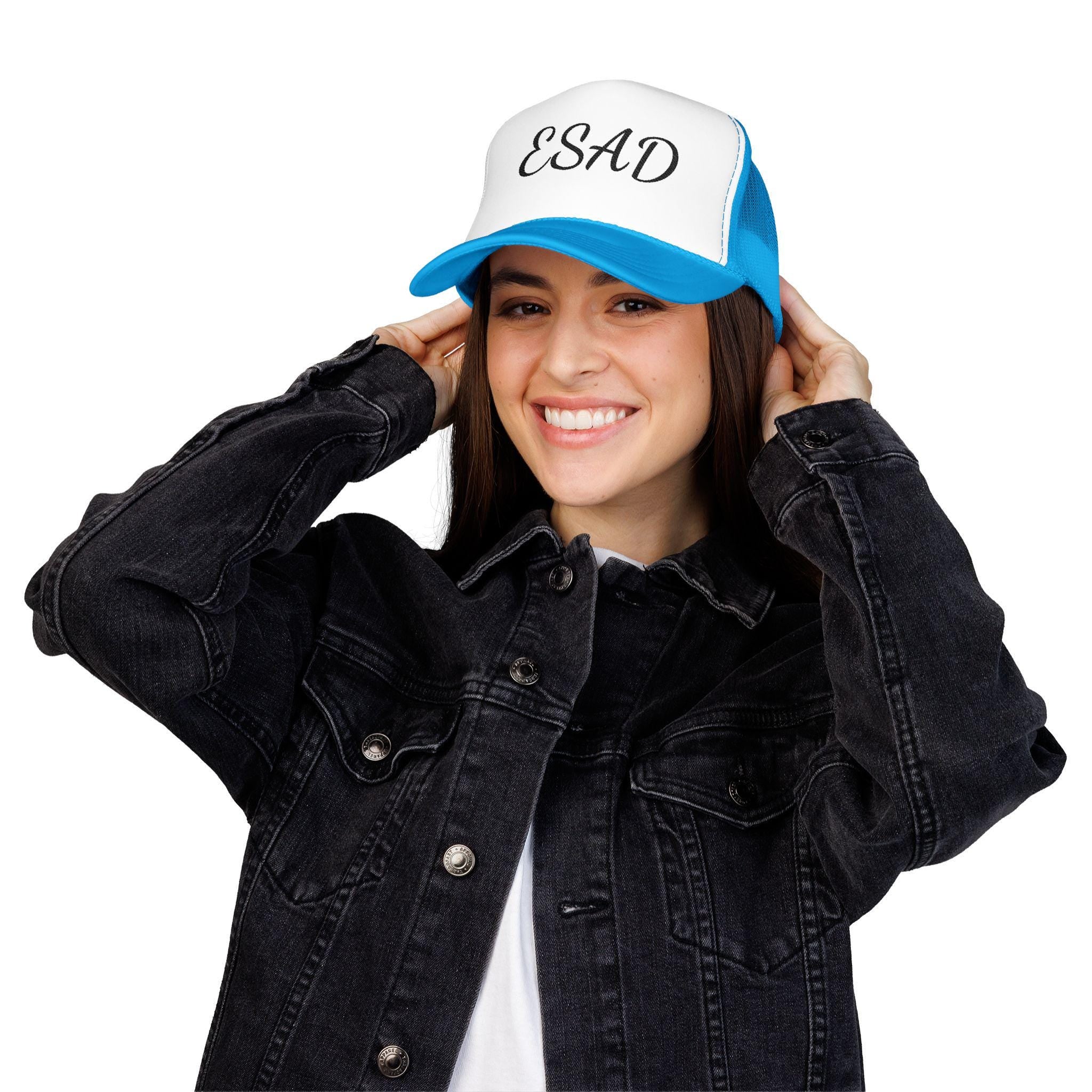 ESAD Trucker Hat, Eat Shit and Die | Funny Embroidered Foam Cap | Bold Humor Statement Hat