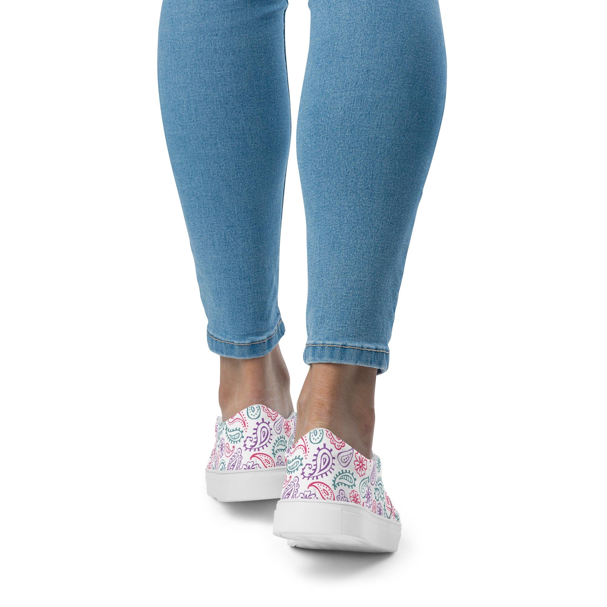 Paisley Print Women’s Slip-On Shoes | Boho Western Comfort Kicks