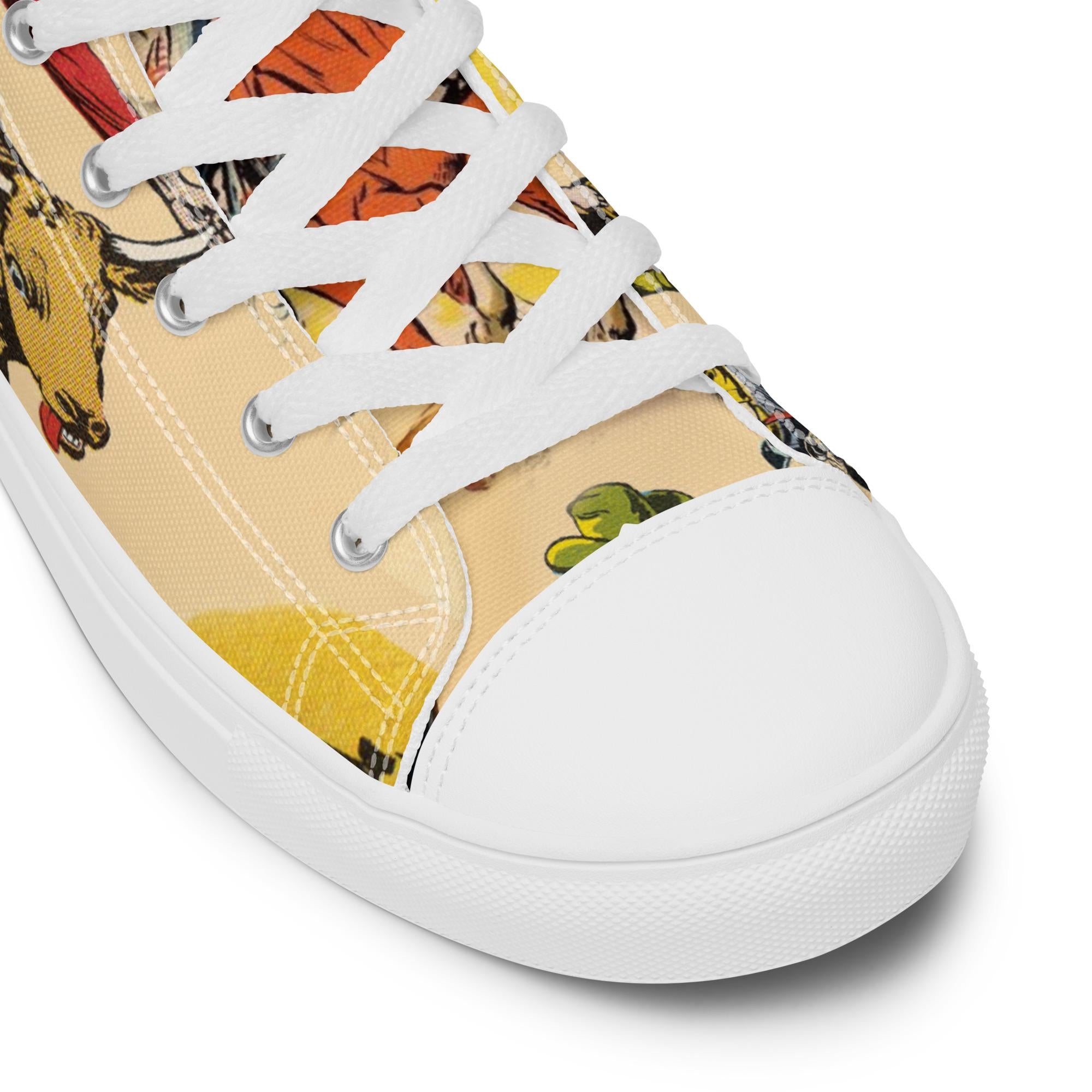 Cowboy Sneakers Women, Vintage Cowgirl High Top Sneakers, Western Style