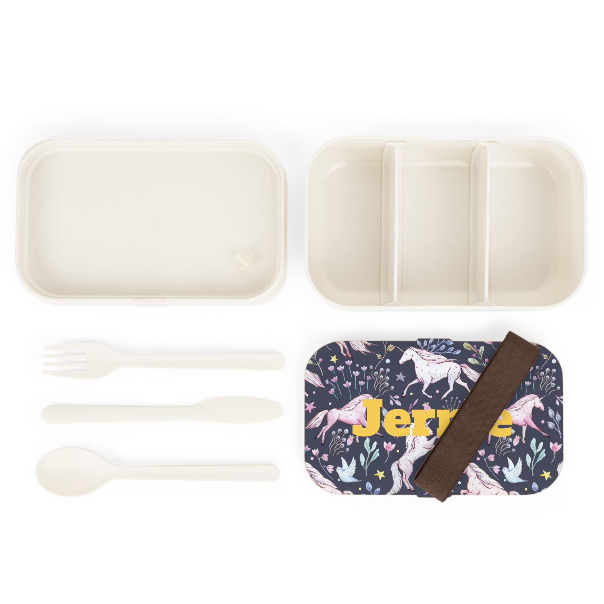 Personalized Unicorn Bento Lunch Box, Customizable Lunch Container