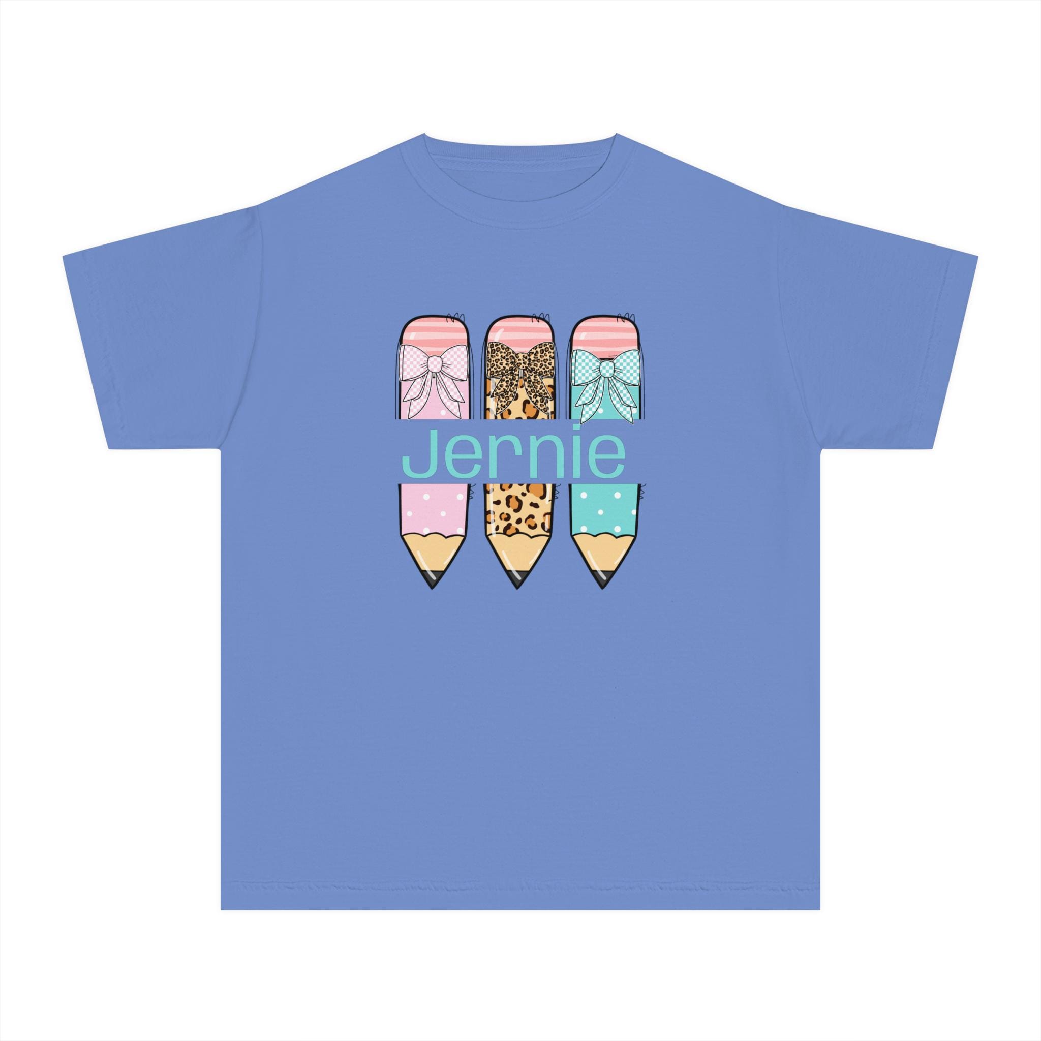 Personalized Back to School Shirt, Name in Pencils, Custom School Shirt