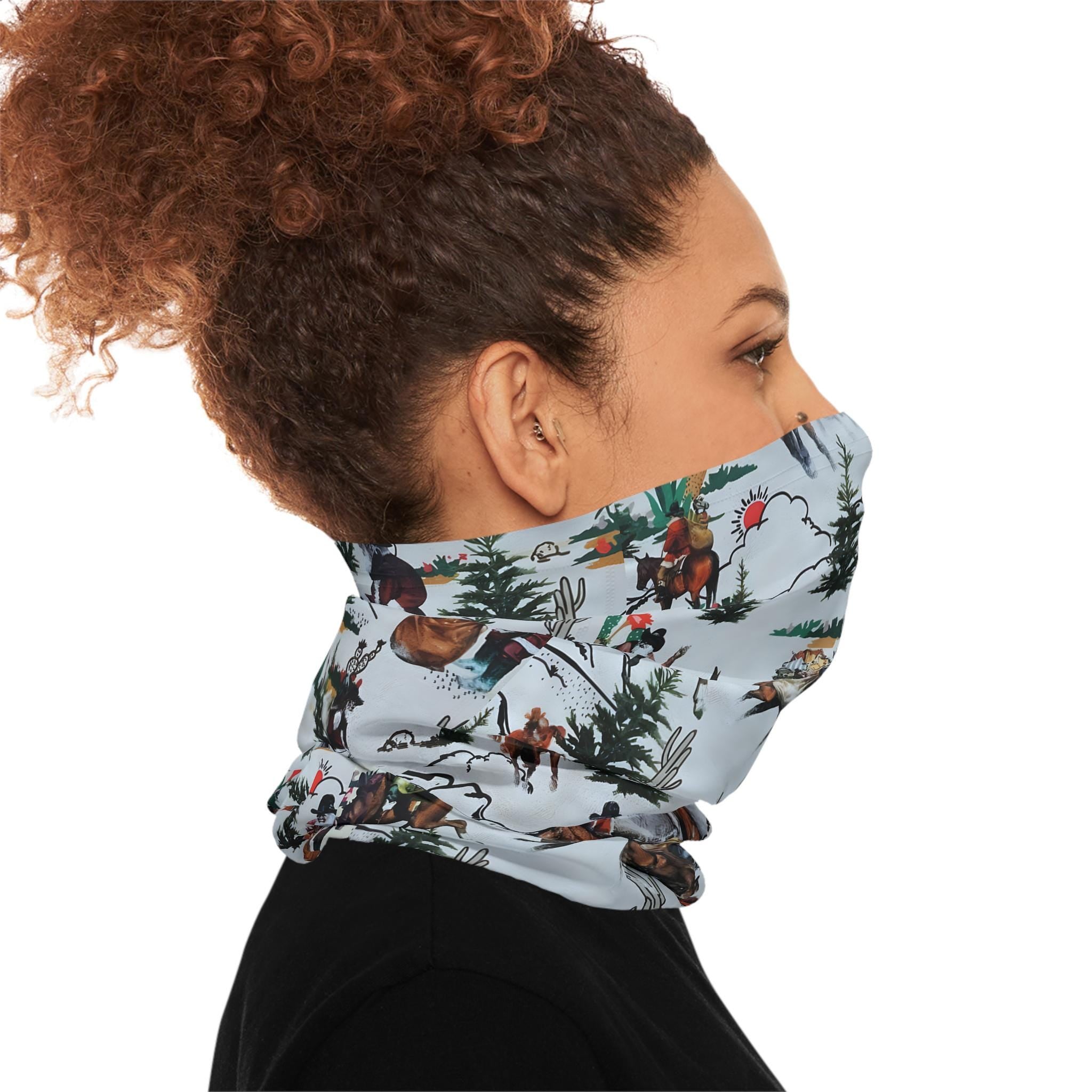 Cowboy Santa Christmas Neck Gaiter, Western Neckerchief for Men & Women, Cowboy Gear, Perfect Cowgirl Gift