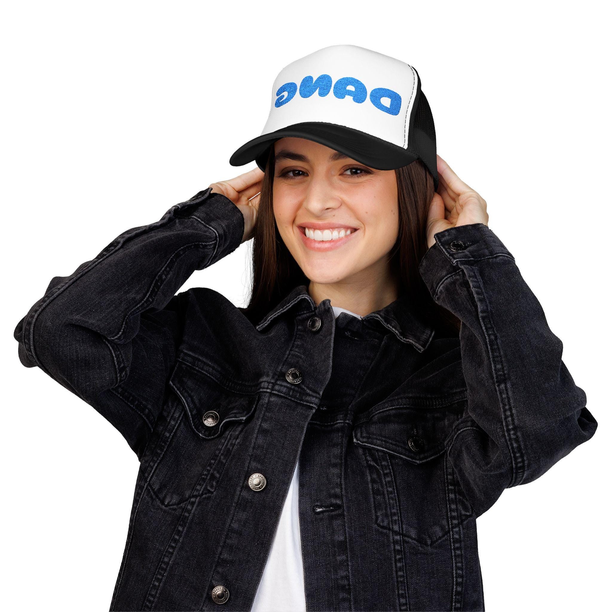 Backwards DANG Trucker Hat, Mirror-Readable Embroidered Foam Cowgirl Cap, Funny Western Style