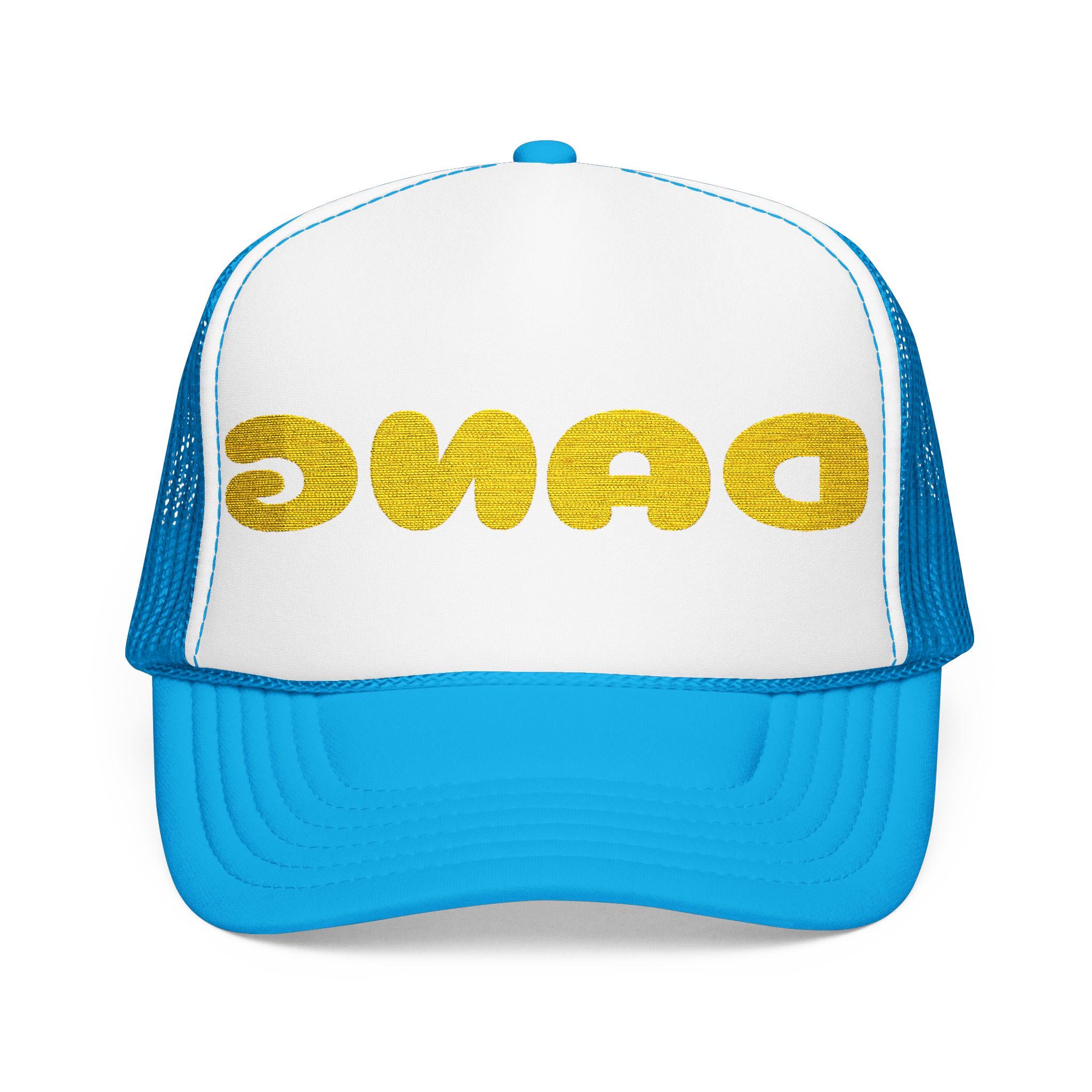 Backwards DANG Trucker Hat, Mirror-Readable Embroidered Foam Cowgirl Cap, Funny Western Style