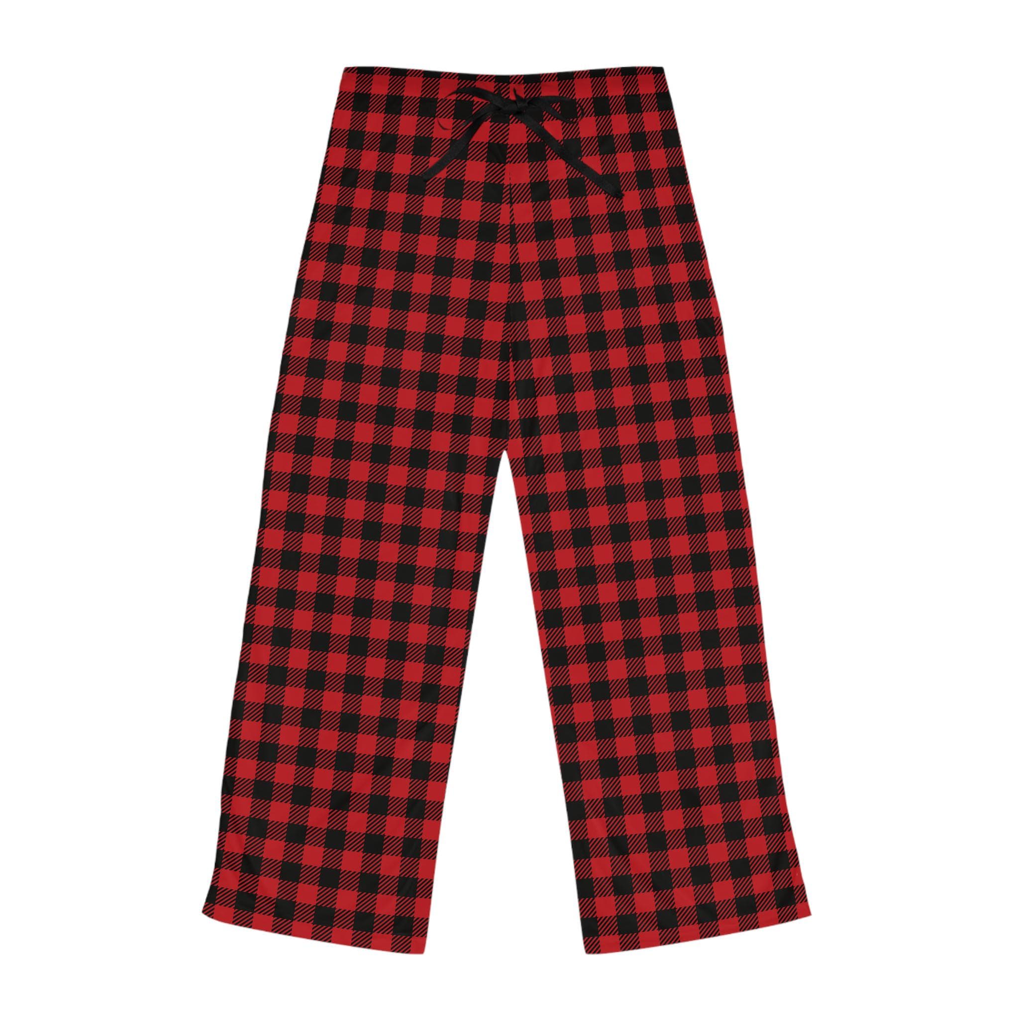 Buffalo Plaid PJ Pants, Cozy Women's Flannel Lounge Pants, Holiday Gift for Her