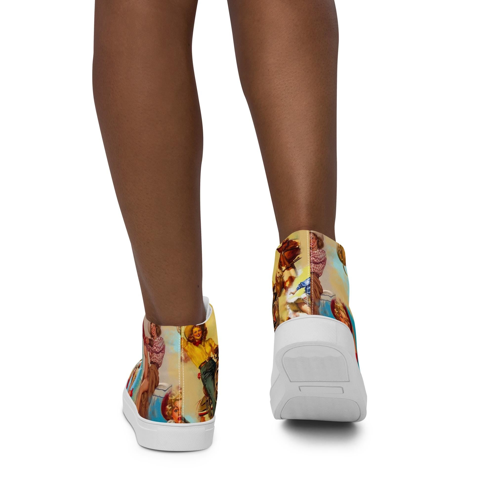 Western Shoes, Women Vintage Cowgirl Sneakers, Retro Cowgirl Tennis Shoes