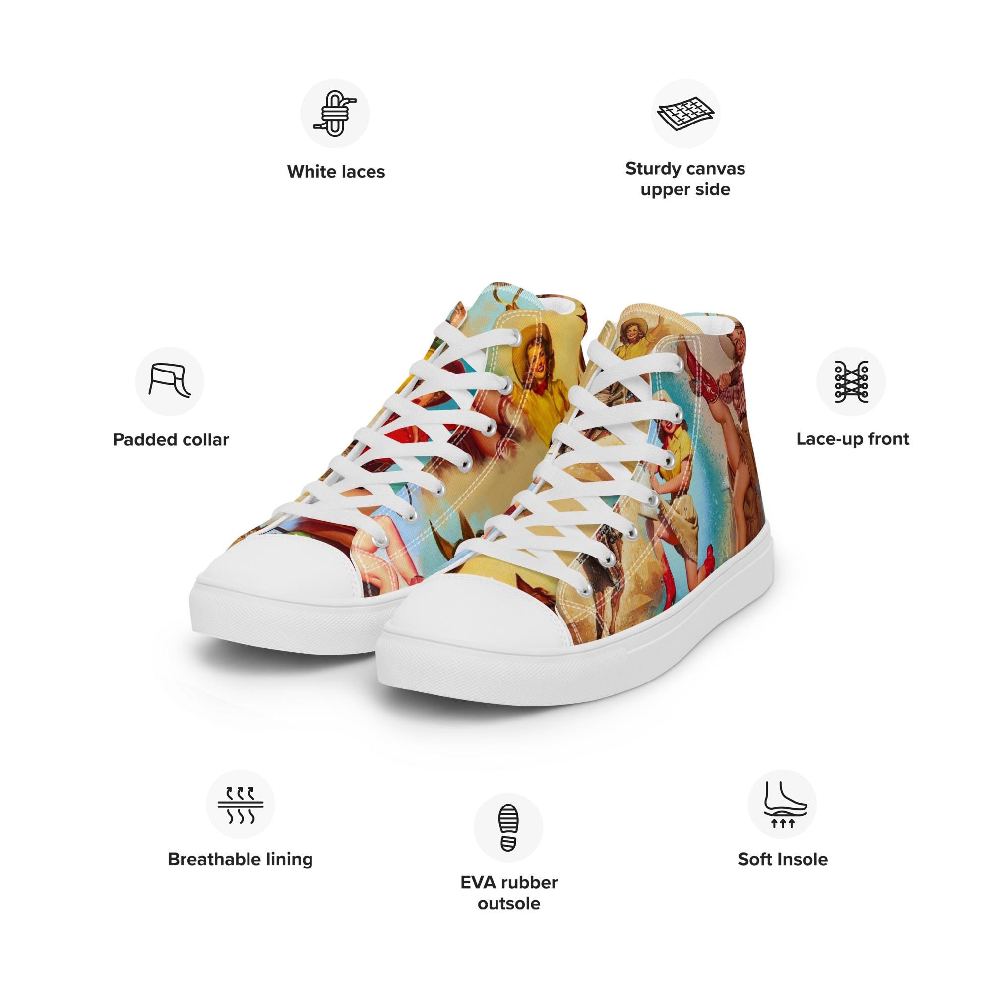 Western Shoes, Women Vintage Cowgirl Sneakers, Retro Cowgirl Tennis Shoes
