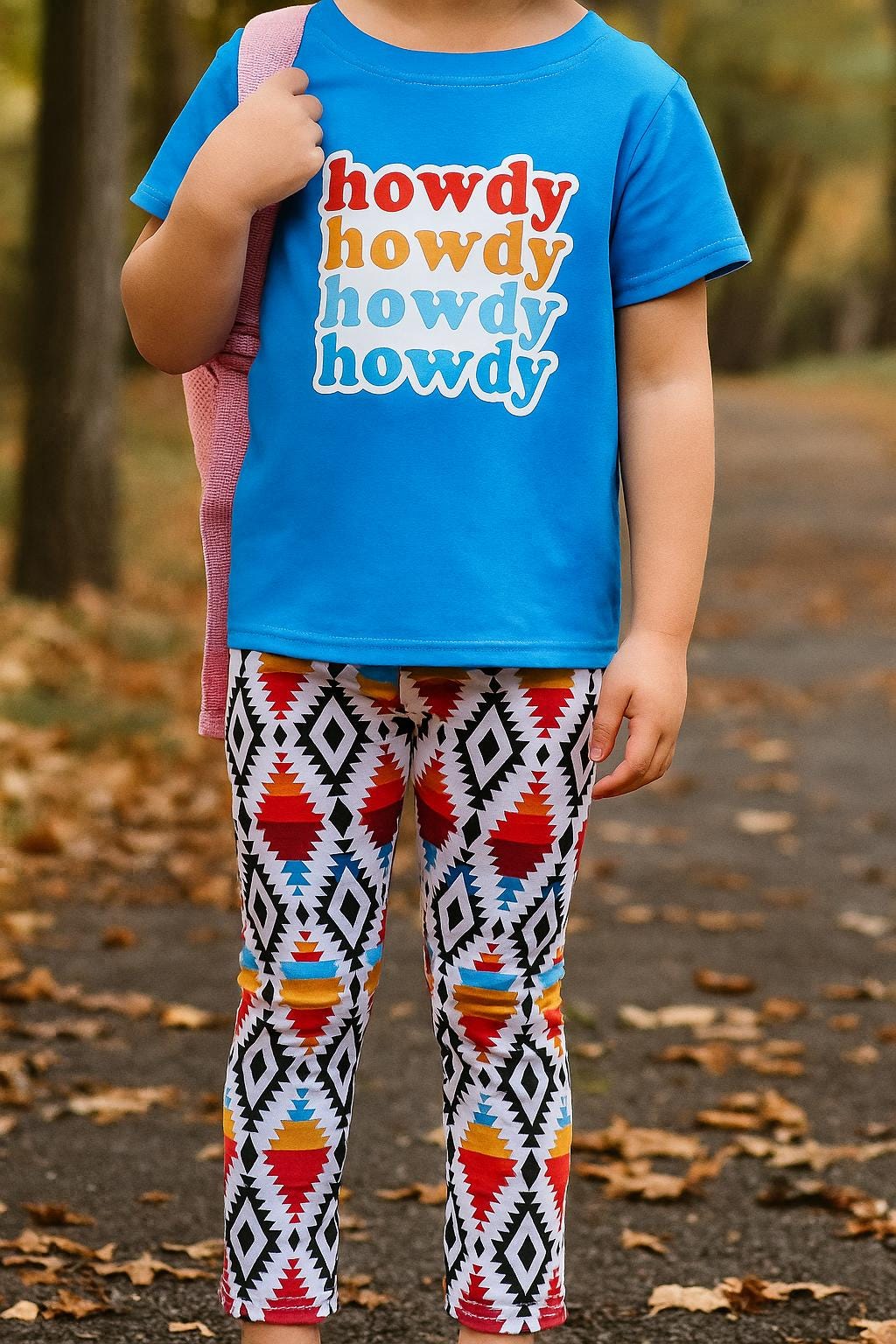 Kids Aztec Pants & Howdy T-Shirt, Retro Howdy