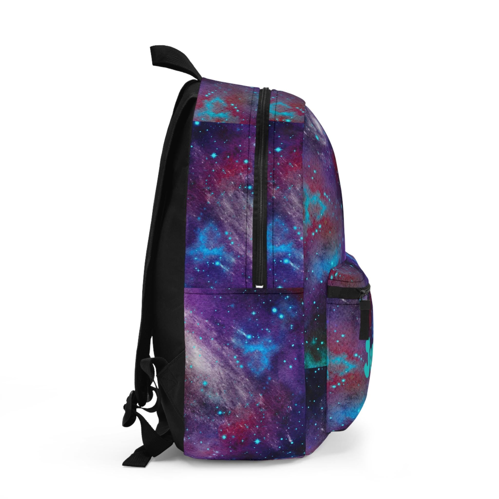 Personalized Galaxy Backpack for Kids, Custom Name Space School Bag | Cosmic Backpack for Students