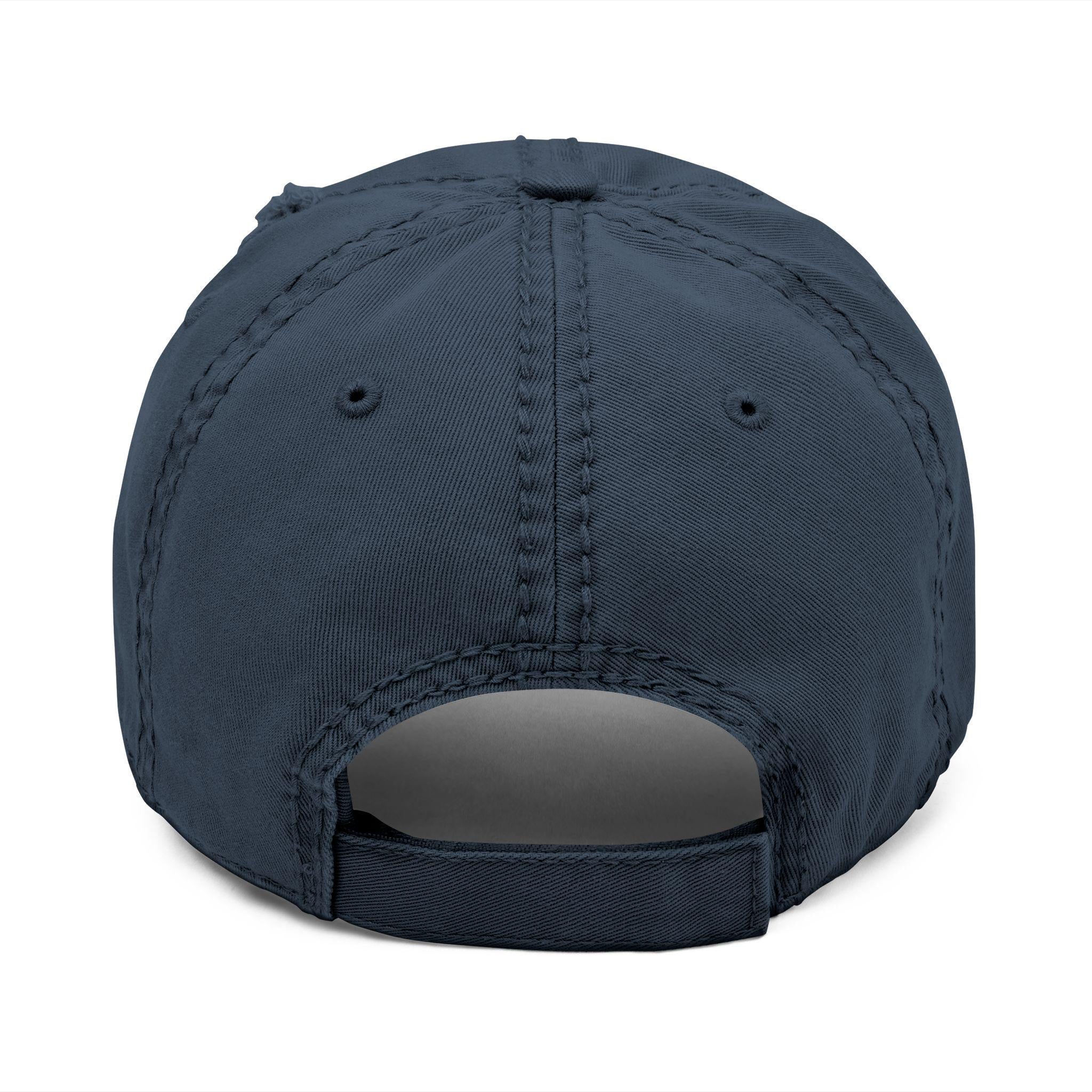 Embroidered Chew Quiter Distressed Hat, Unisex Baseball Cap,