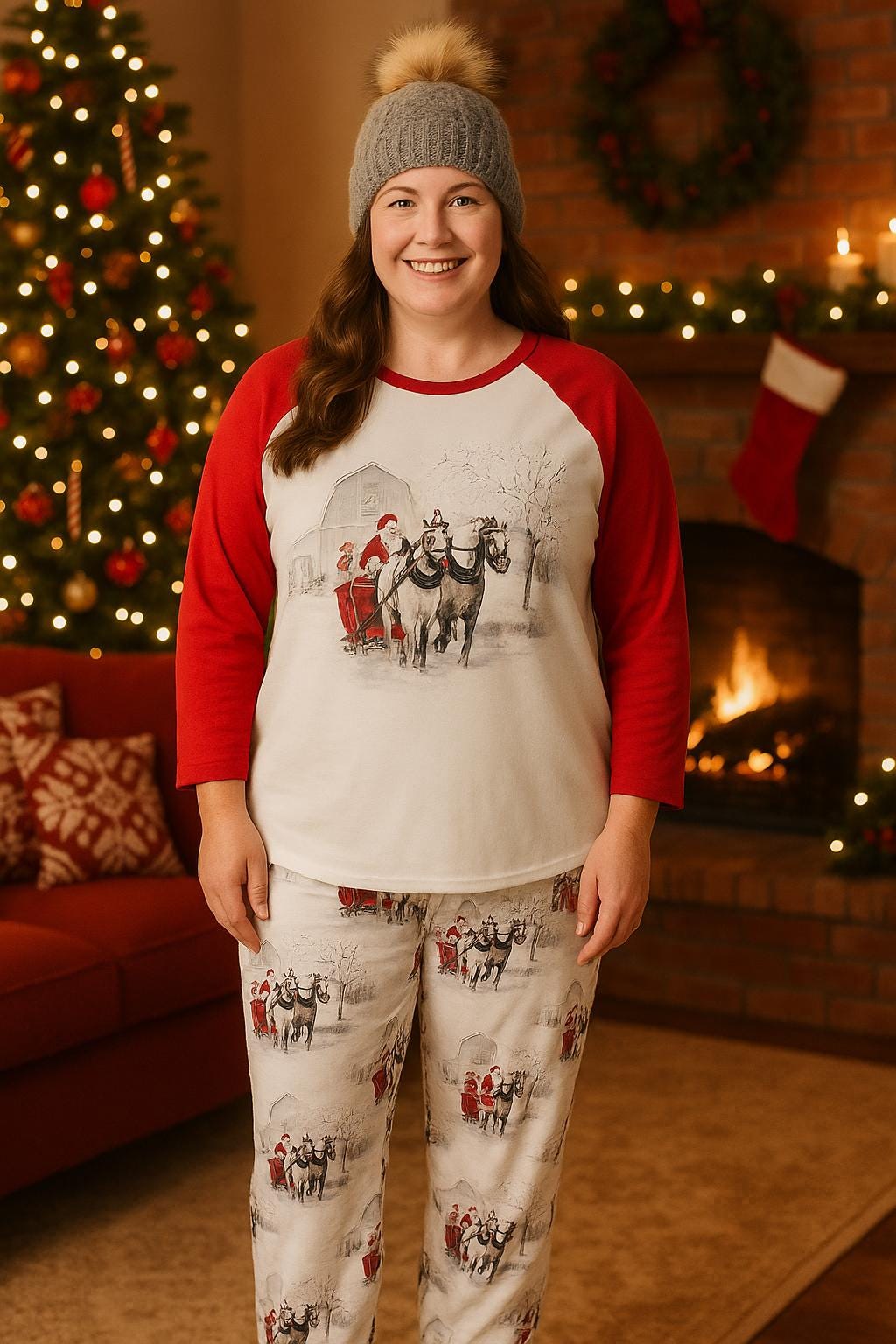 Cozy Western Sleigh Ride Christmas PJs – Family Matching Holiday Pajamas