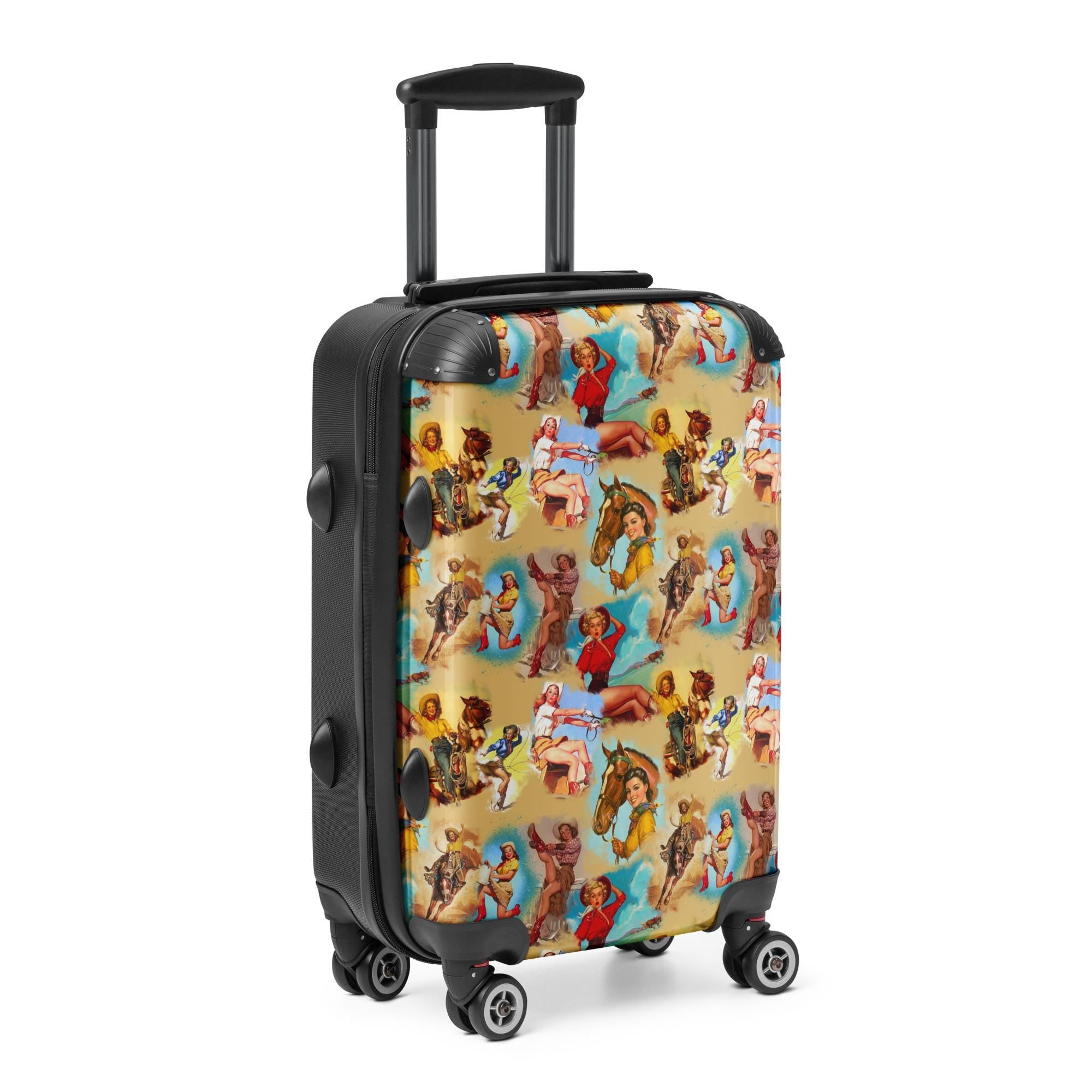 Cowgirl Carry-On | Retro Western Luggage | Hard Shell Suitcase