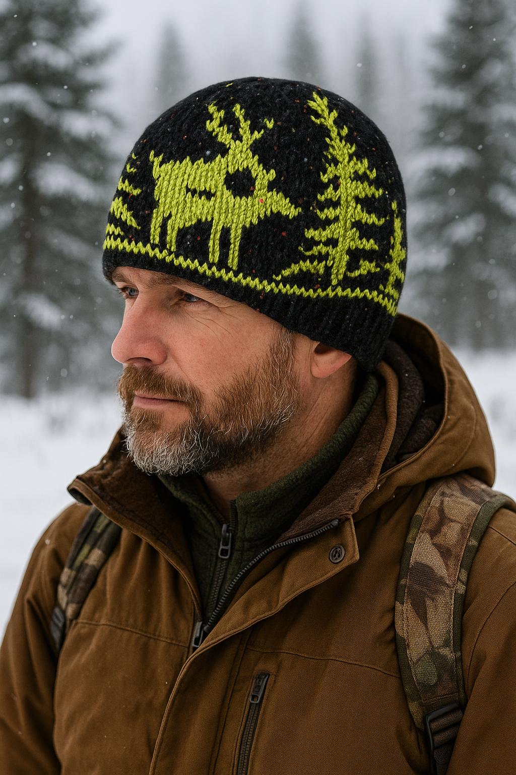 Hunter Hat, Fornicating Deer Knit Hat, Funny Gift for Him -Razels