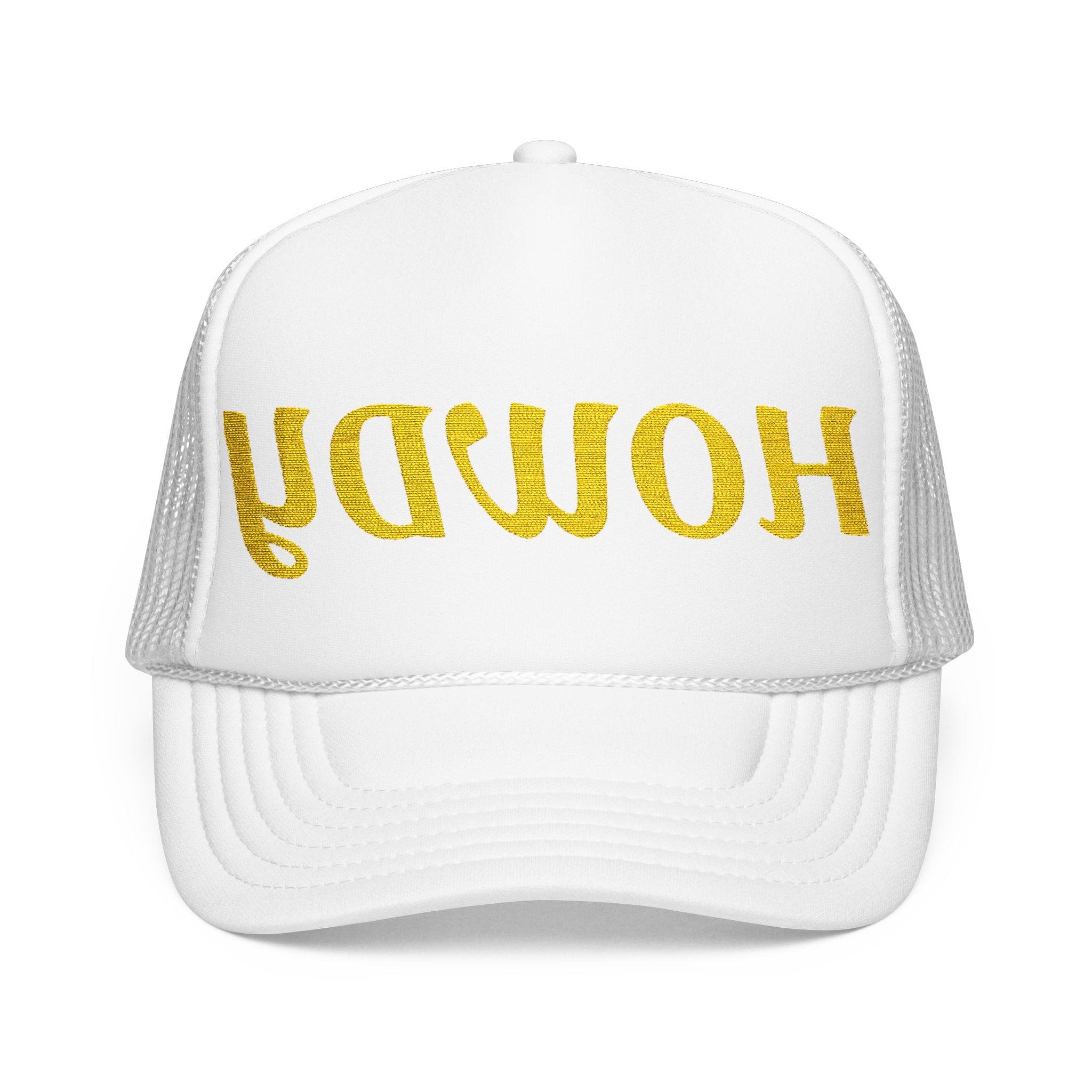 Backwards HOWDY Trucker Hat – Mirror-Readable Western Foam Cap, Fun Cowgirl Vibe
‼️Colored Sweatband - if you know, you know! 
✓ Embroidered “YDWOH” (Howdy, but backwards!)
✓ Mirror-ready message that’s sure to turn heads
✓ Structured foam front & mesh back = comfort + flair
✓ Adjustable snapback closure
✓ Choose from 7 hat colors & 15 embroidery thread options
✓ The perfect cowgirl gift for birthdays, concerts, rodeos, or bachelorettes