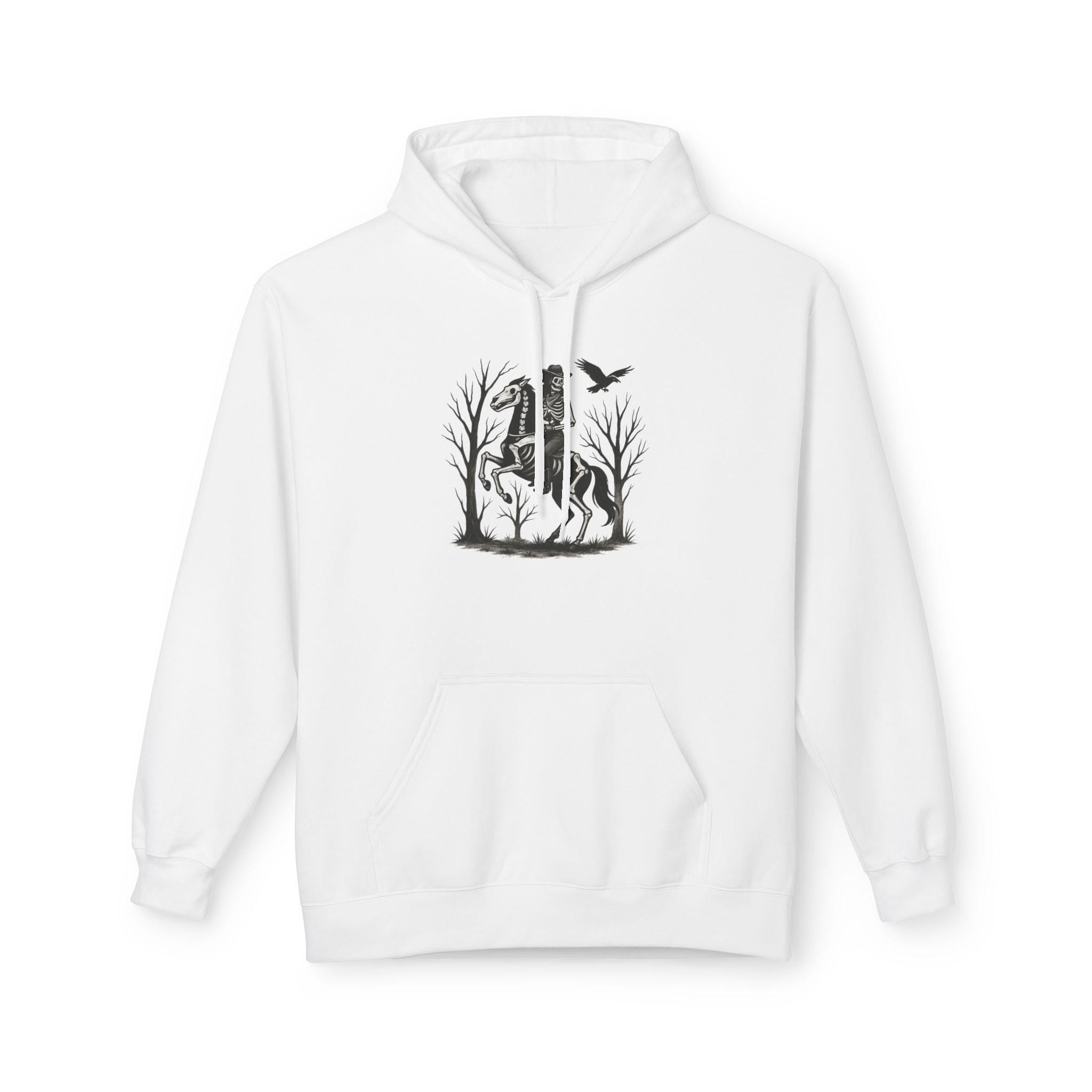 Skeleton Cowgirl Western Halloween Sweatshirt | Cozy Unisex Fall Hoodie | Spooky Horse Hoodie -Razels