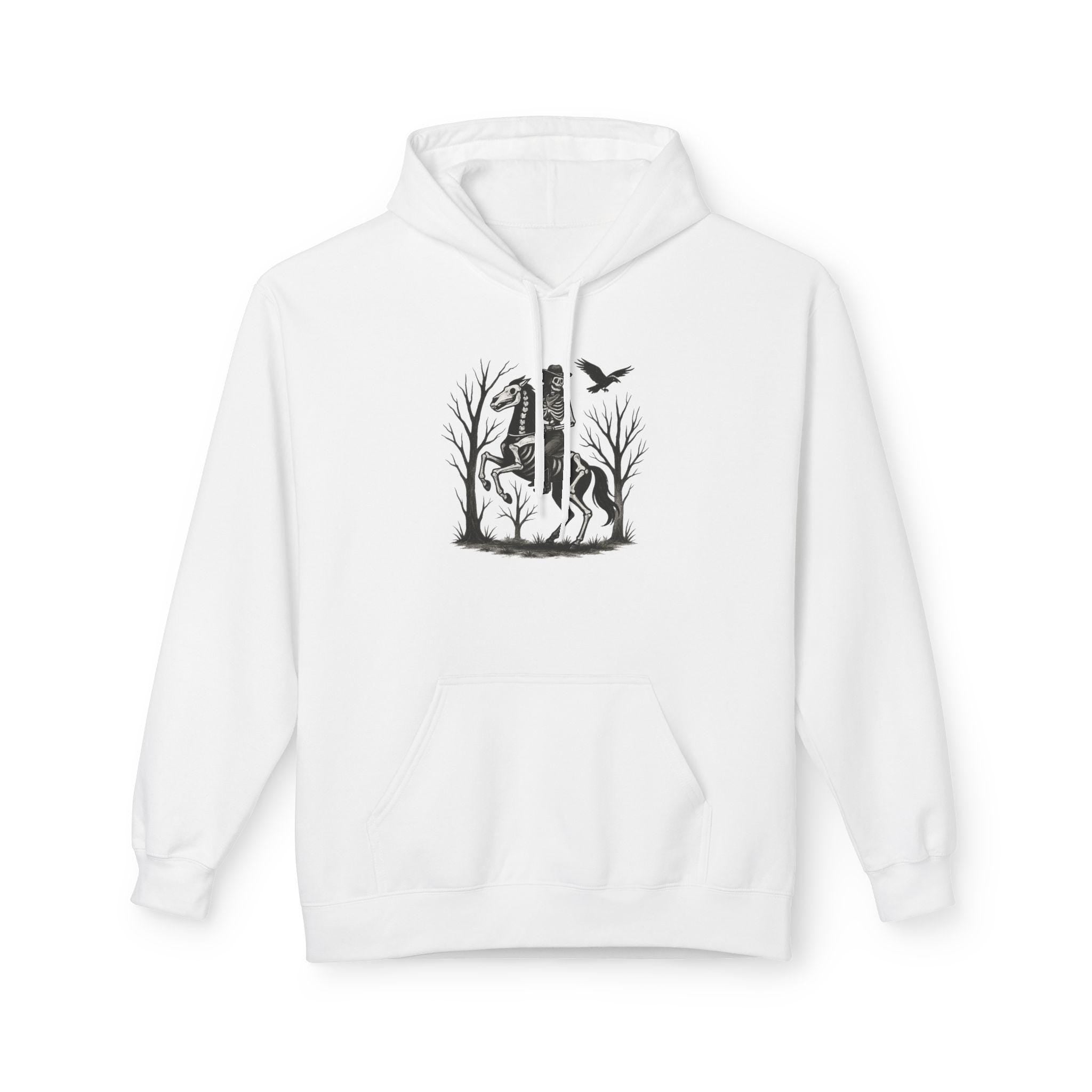 Skeleton Cowgirl Western Halloween Sweatshirt | Cozy Unisex Fall Hoodie | Spooky Horse Hoodie -Razels