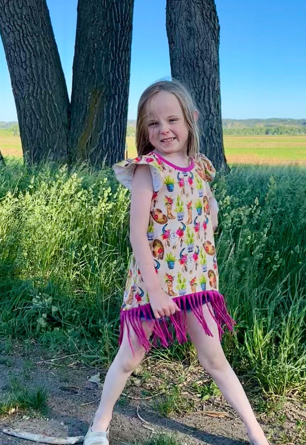 Cowgirl Fringe Tunic Dress: Western Birthday Outfit -Razels