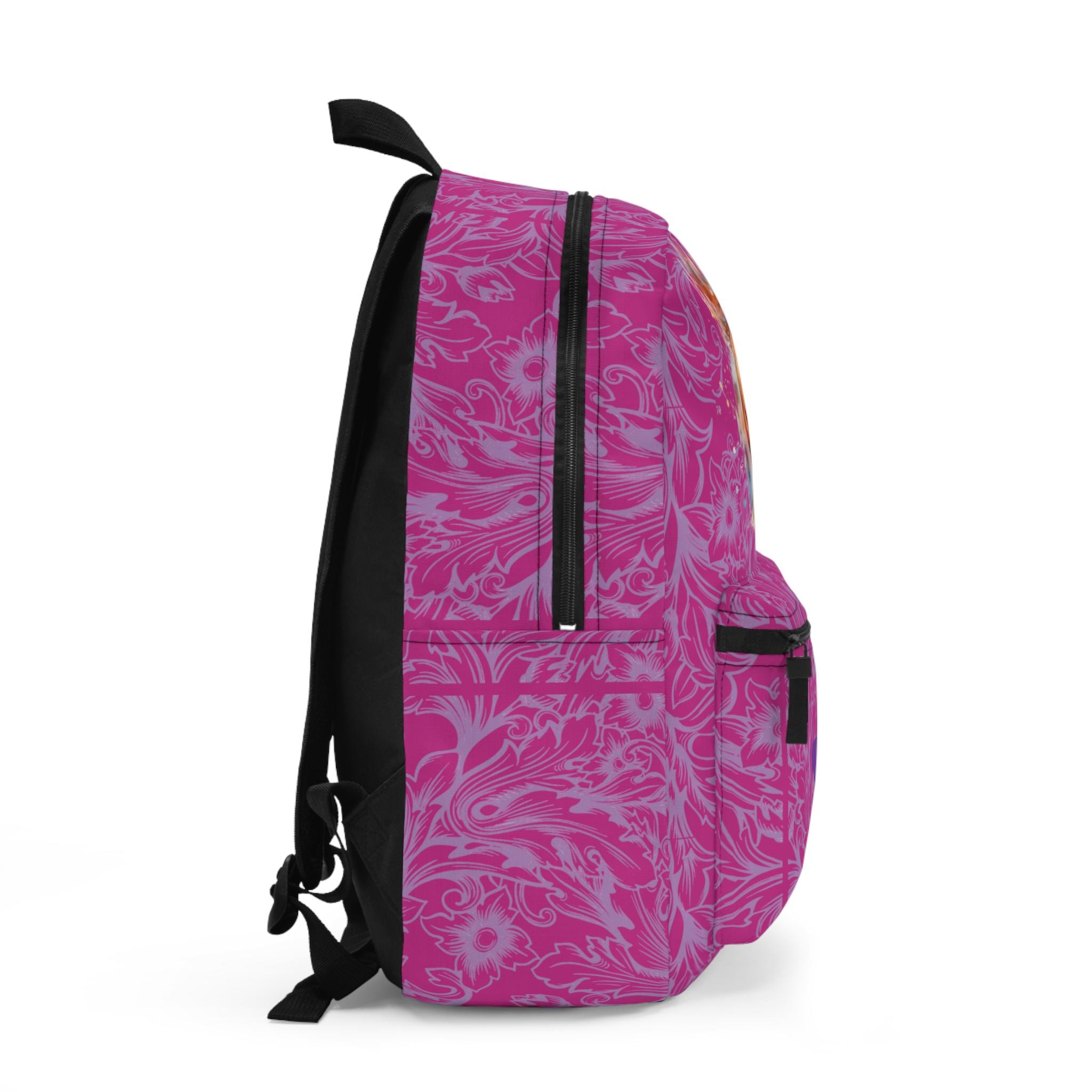Personalized Horse Backpack, Hot Pink Tooled Print
