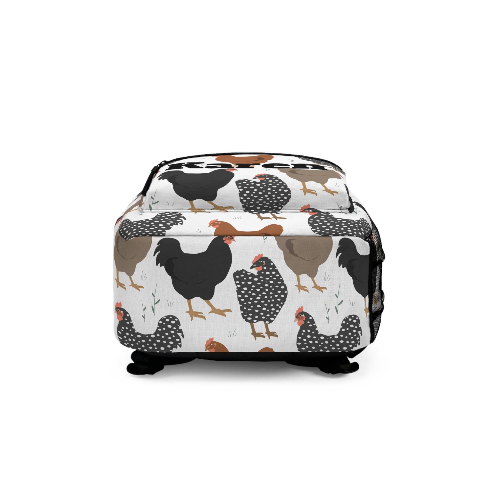 Custom Chicken Backpack, Personalized Name