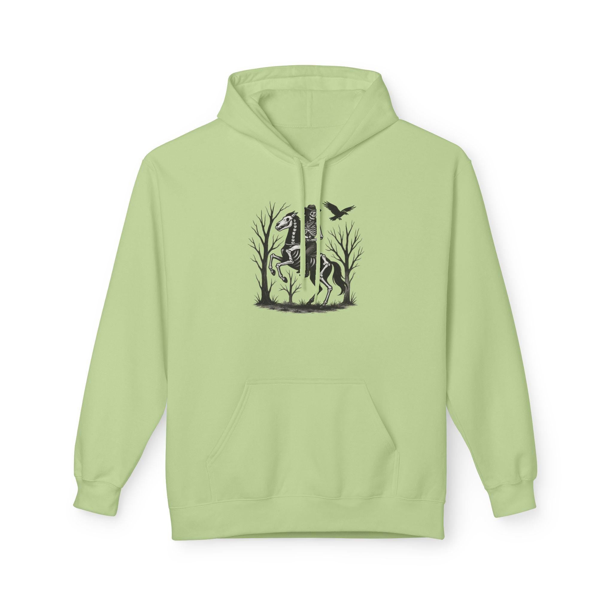 Skeleton Cowgirl Western Halloween Sweatshirt | Cozy Unisex Fall Hoodie | Spooky Horse Hoodie -Razels