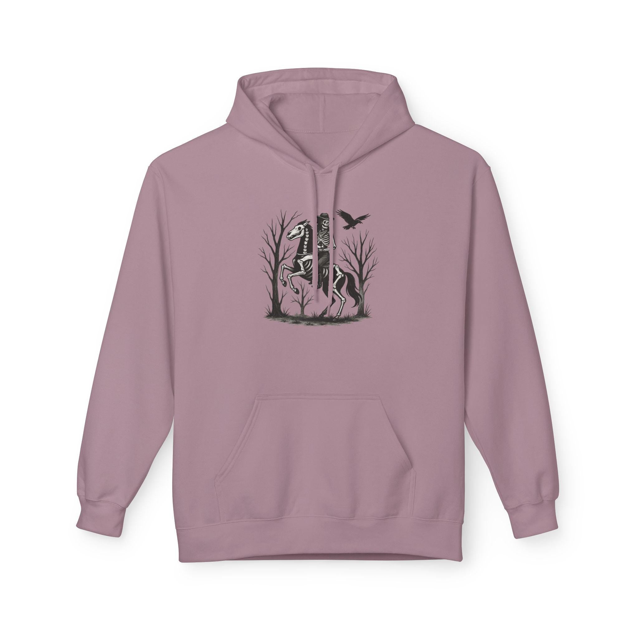 Skeleton Cowgirl Western Halloween Sweatshirt | Cozy Unisex Fall Hoodie | Spooky Horse Hoodie -Razels