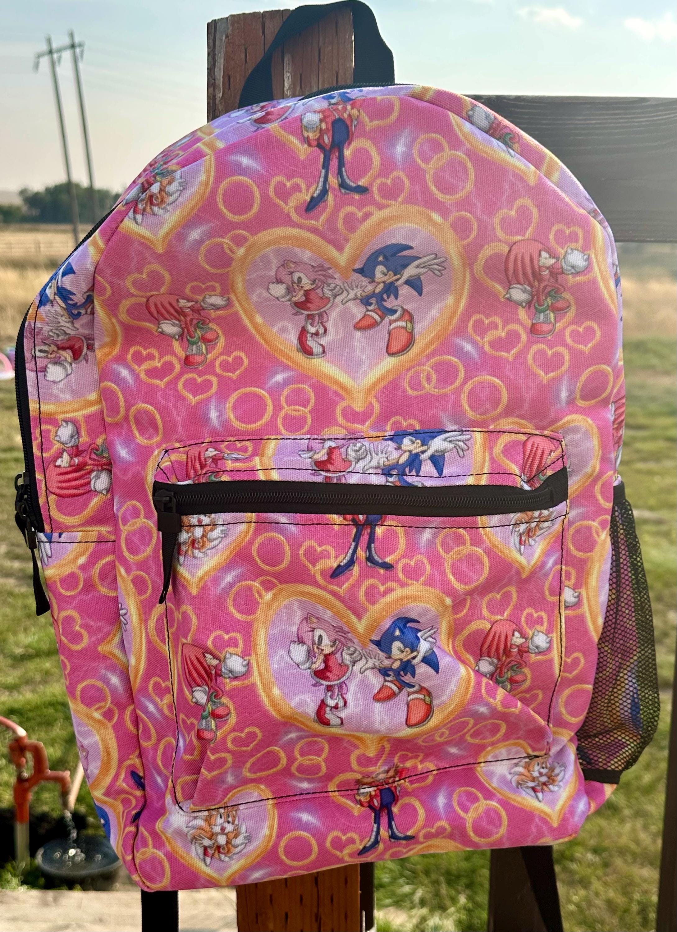Personalized Sonic Backpack: Pink or Blue Kids School Bag, Sonic Girl Gear -Razels