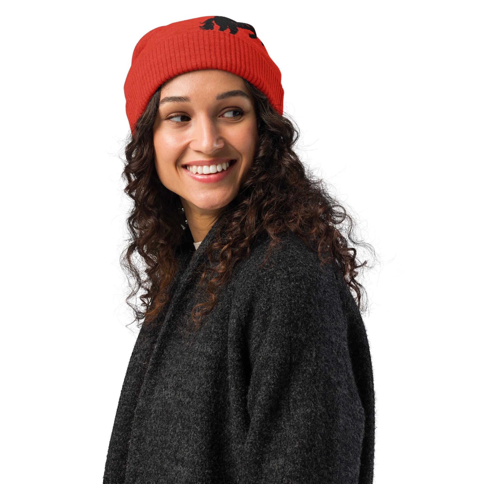 Cowboy Knit Beanie – Western Rope Rider Hat | Red Soft Knit | Razels Exclusive -Razels
