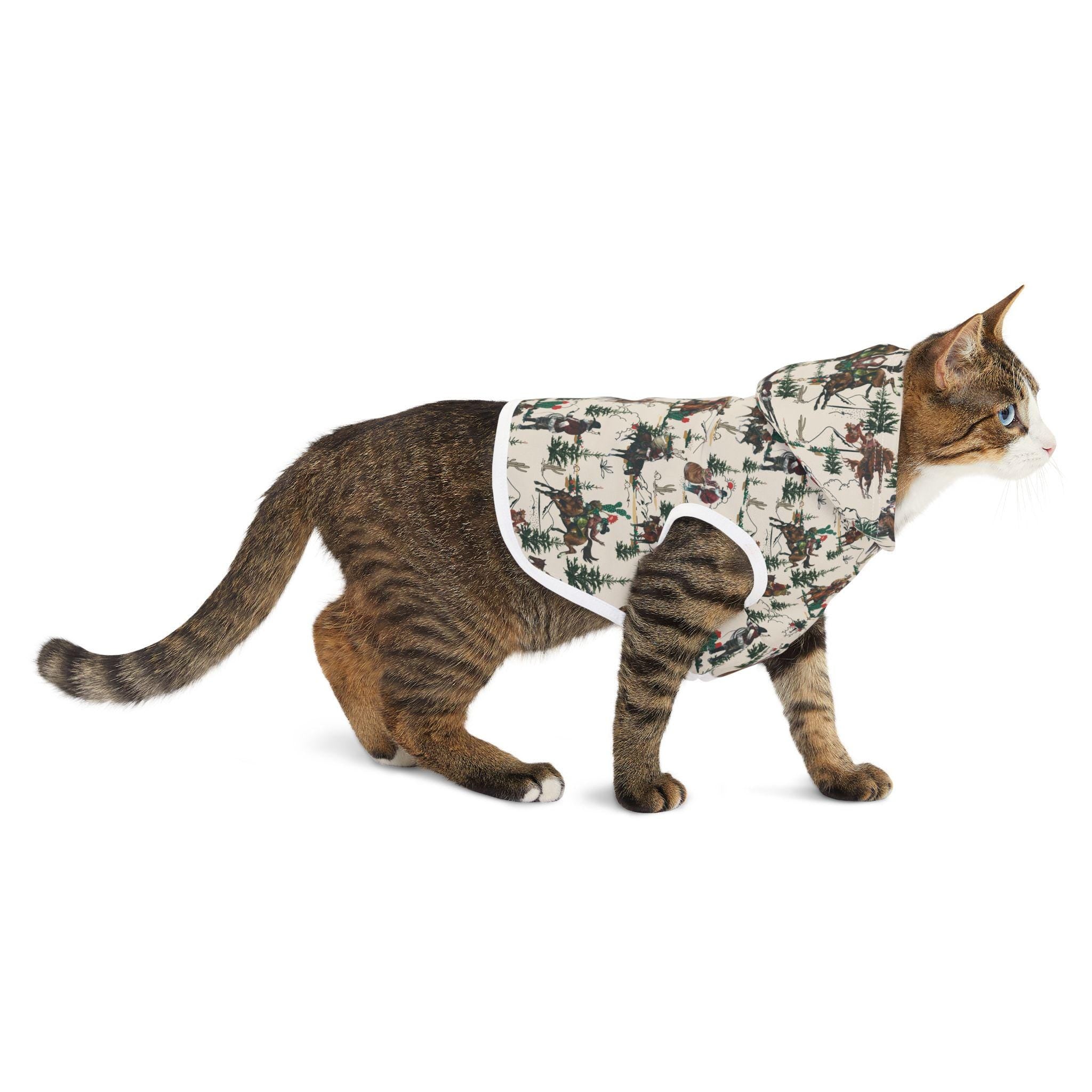Cowboy Santa Pet Hoodie, Matching Family Christmas Outfit for Dogs and Cats, Western Holiday Hoodie (Razels Exclusive) -Razels