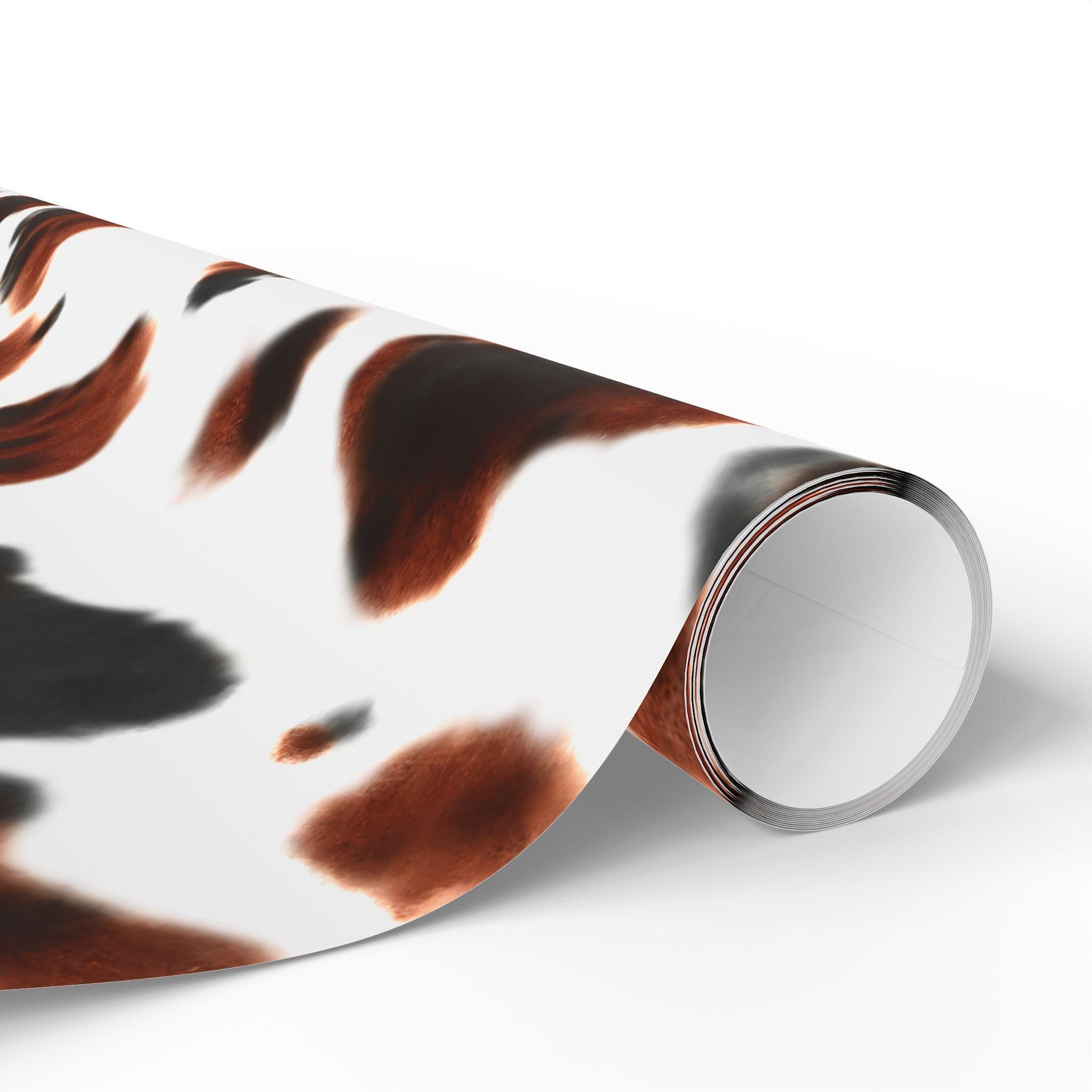 Cowprint Wrapping Paper, Western Gift Wrap, Cowboy Christmas Paper, Rustic Farm Gift Wrap, Country Birthday Wrapping Paper