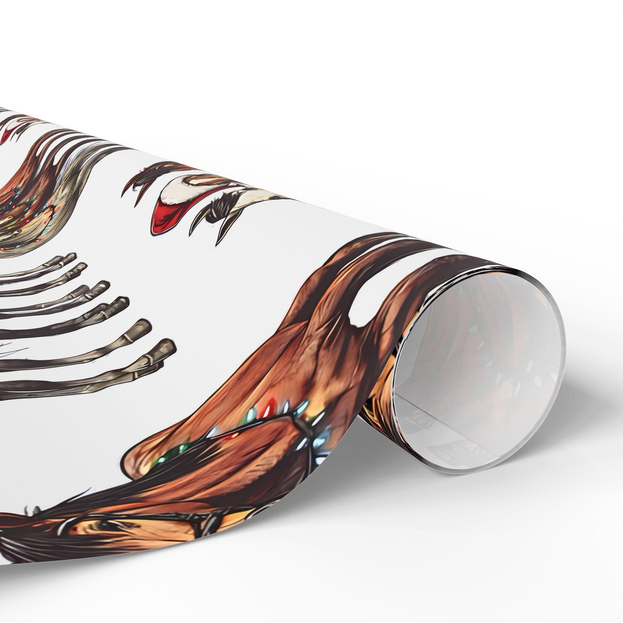 Holiday Horse Wrapping Paper, Western Christmas Gift Wrap, Custom Holiday Horse Paper, Cowboy Country Christmas Wrapping,
