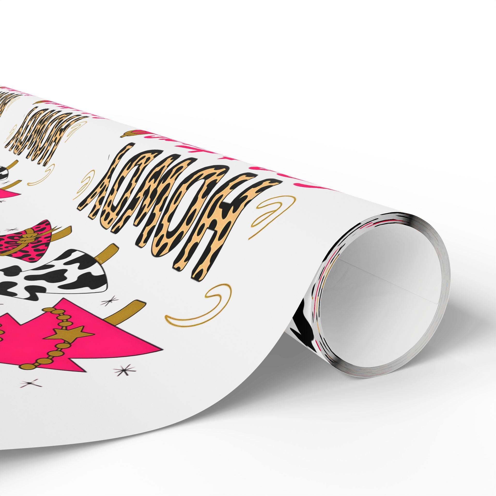 Howdy Christmas Wrapping Paper, Western Holiday Gift Wrap