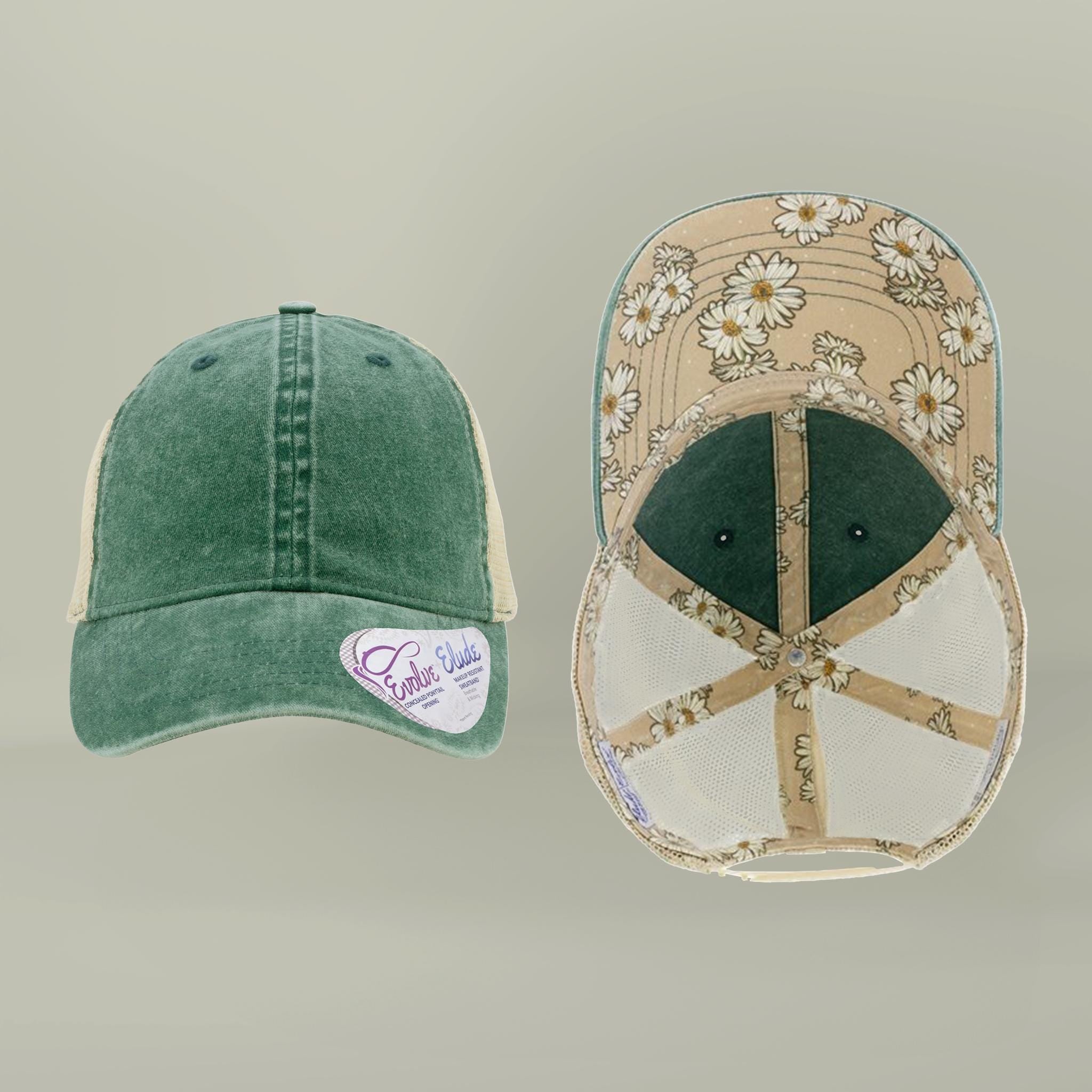 Ponytail Trucker Hat, Women's Funny Saying Cap,