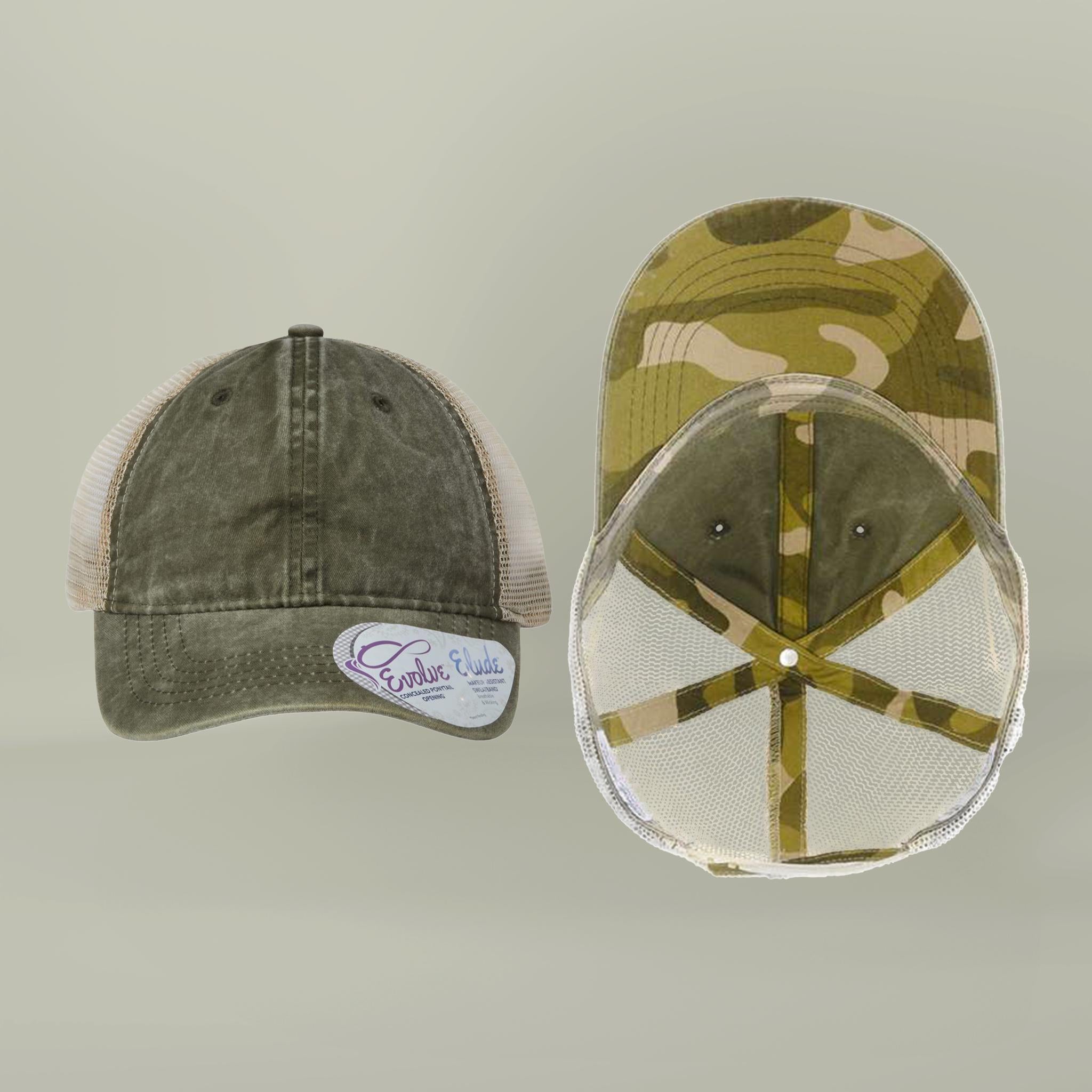 Ponytail Trucker Hat, Women's Funny Saying Cap,