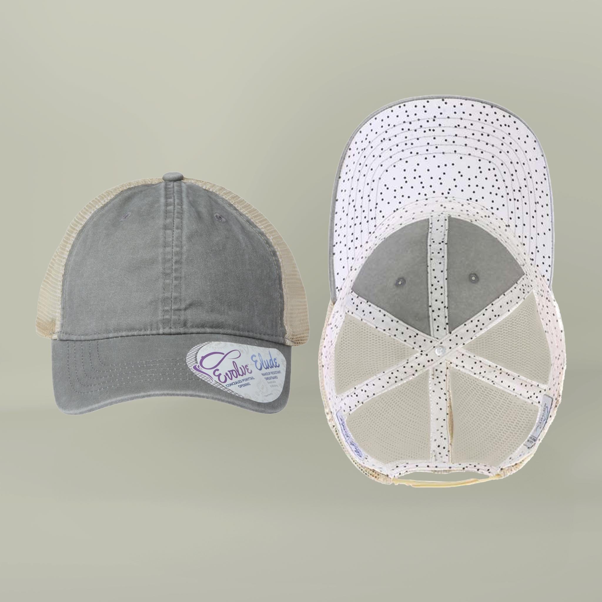 Ponytail Trucker Hat, Women's Funny Saying Cap,