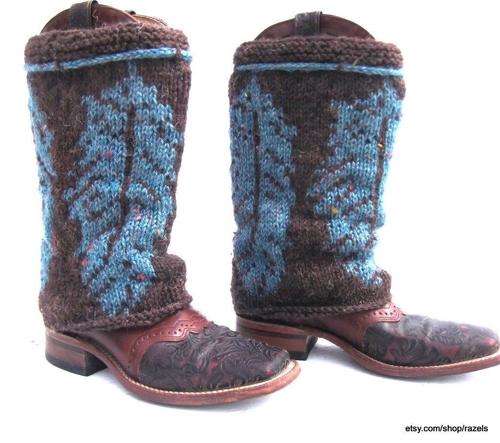 FESTIVAL BOHO Boot Covers Winter Knit Boot Accessory