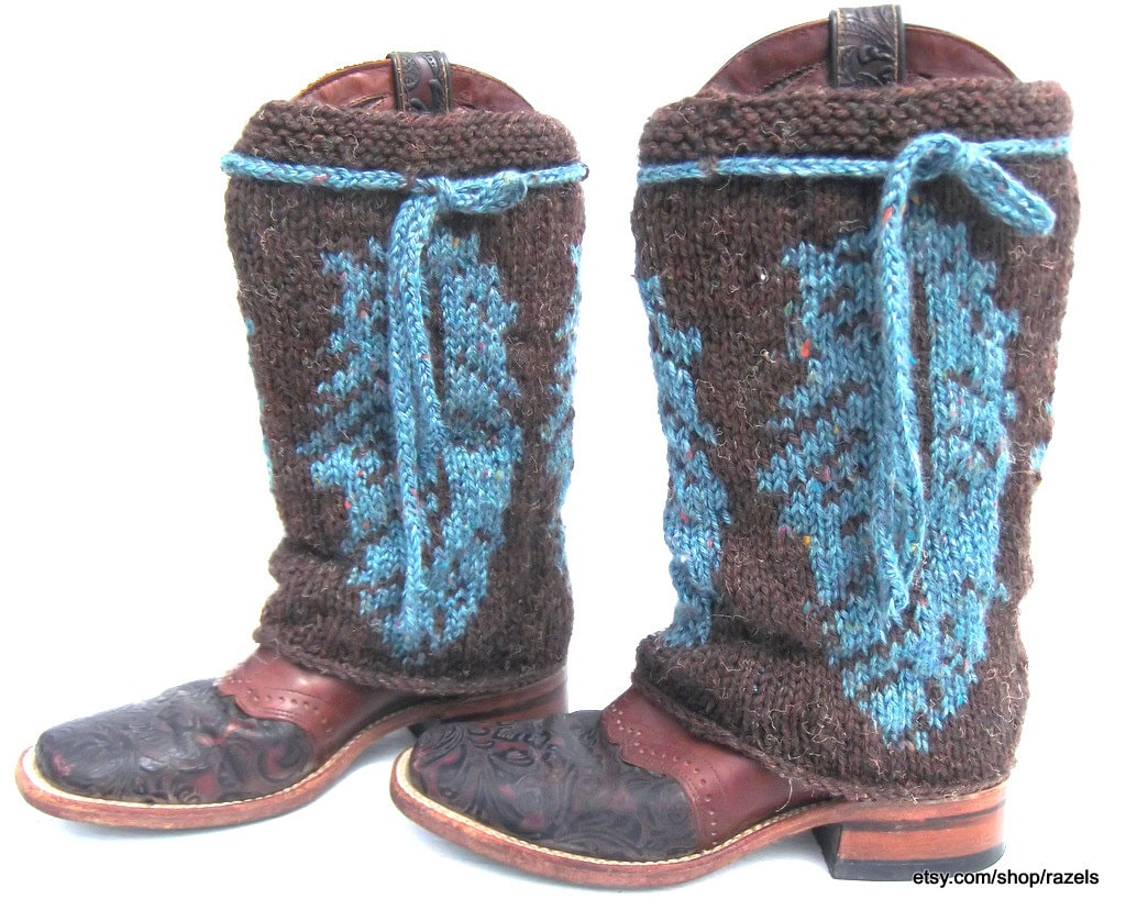 FESTIVAL BOHO Boot Covers Winter Knit Boot Accessory