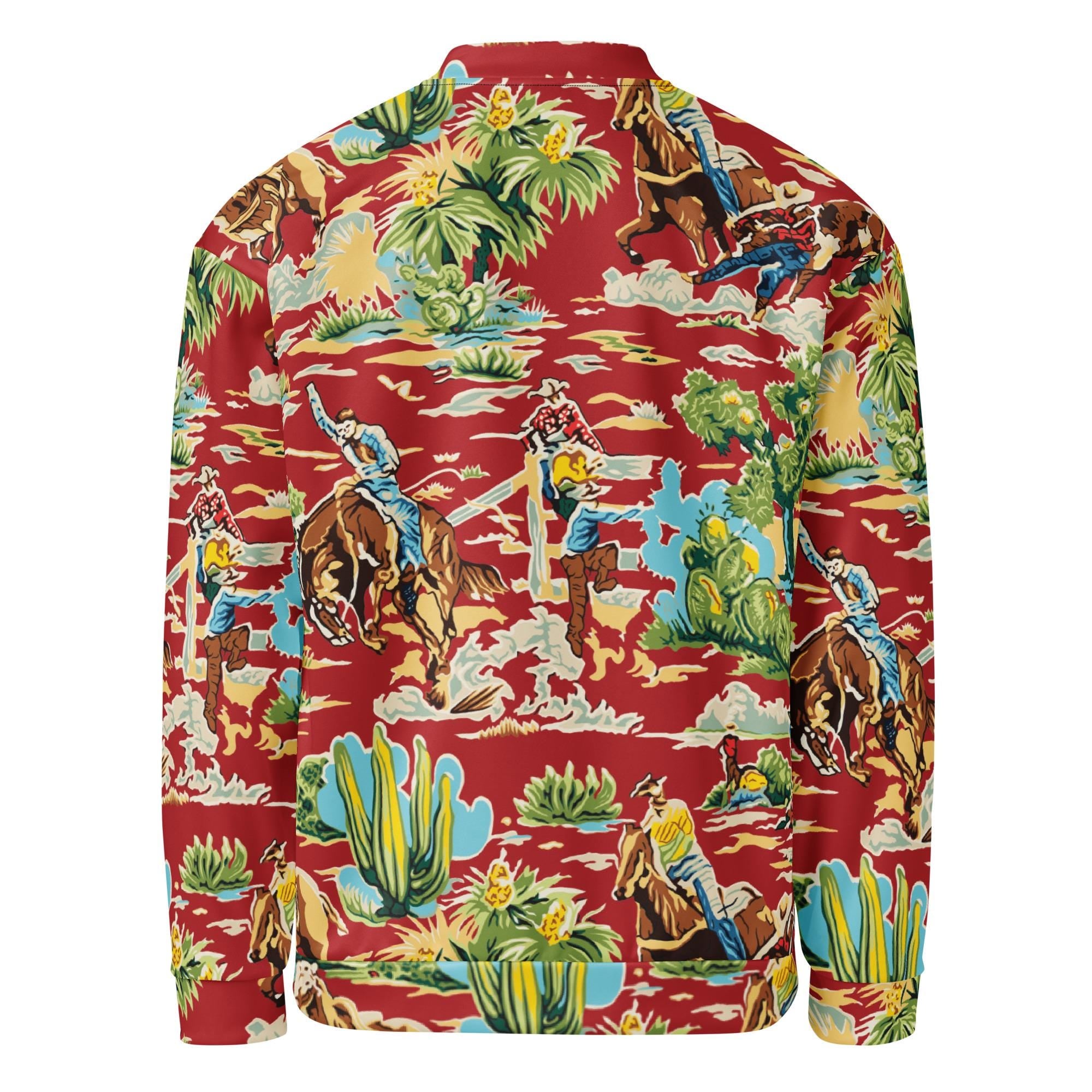 Western Bomber Jacket | All-Over Cowboy Print Cowgirl Jacket