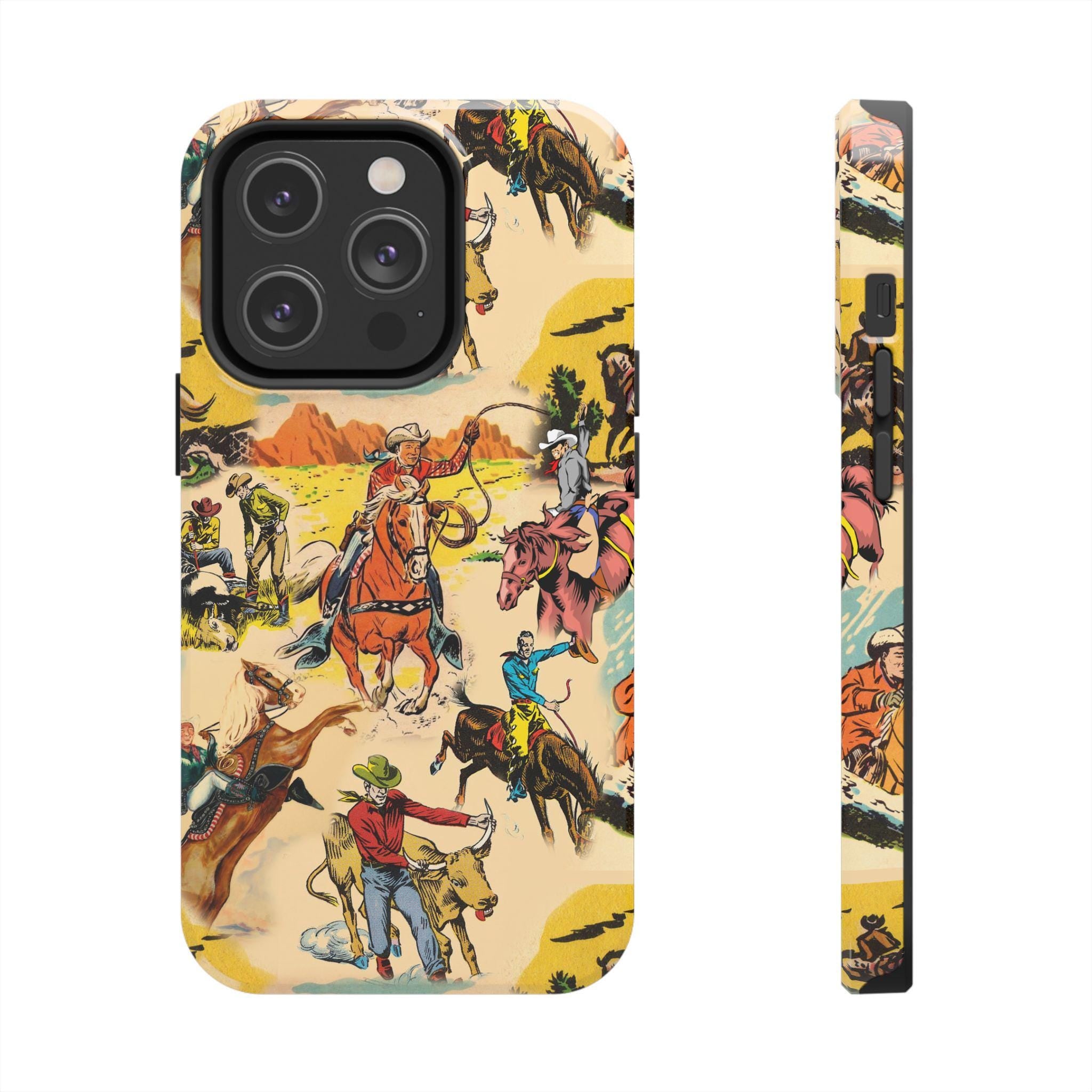 Vintage Cowboy Rodeo Phone Case | Western Horse Ranch Pattern