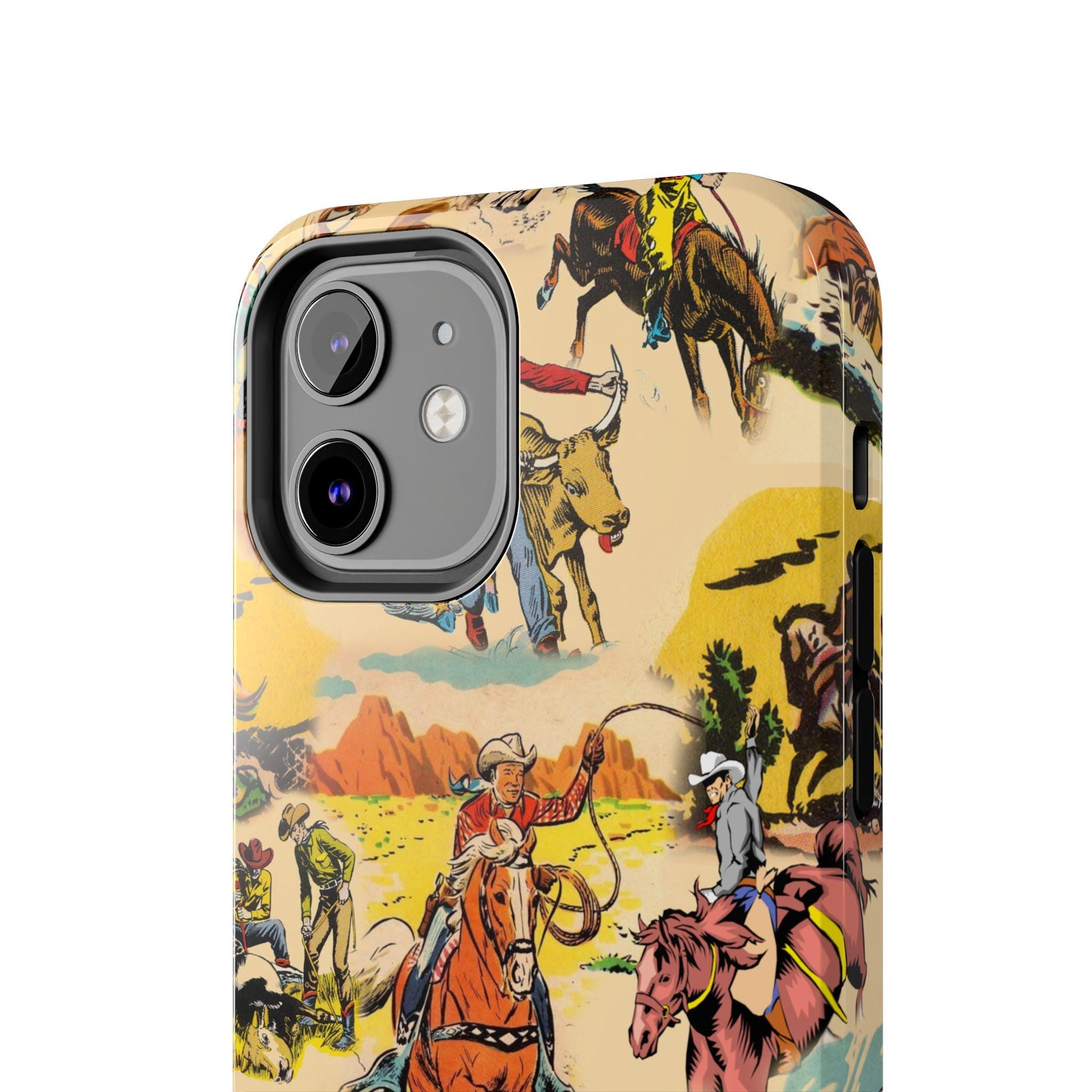 Vintage Cowboy Rodeo Phone Case | Western Horse Ranch Pattern