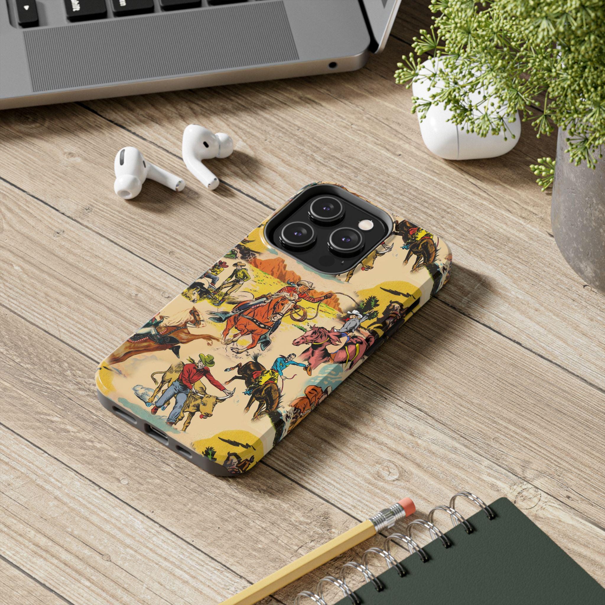 Vintage Cowboy Rodeo Phone Case | Western Horse Ranch Pattern
