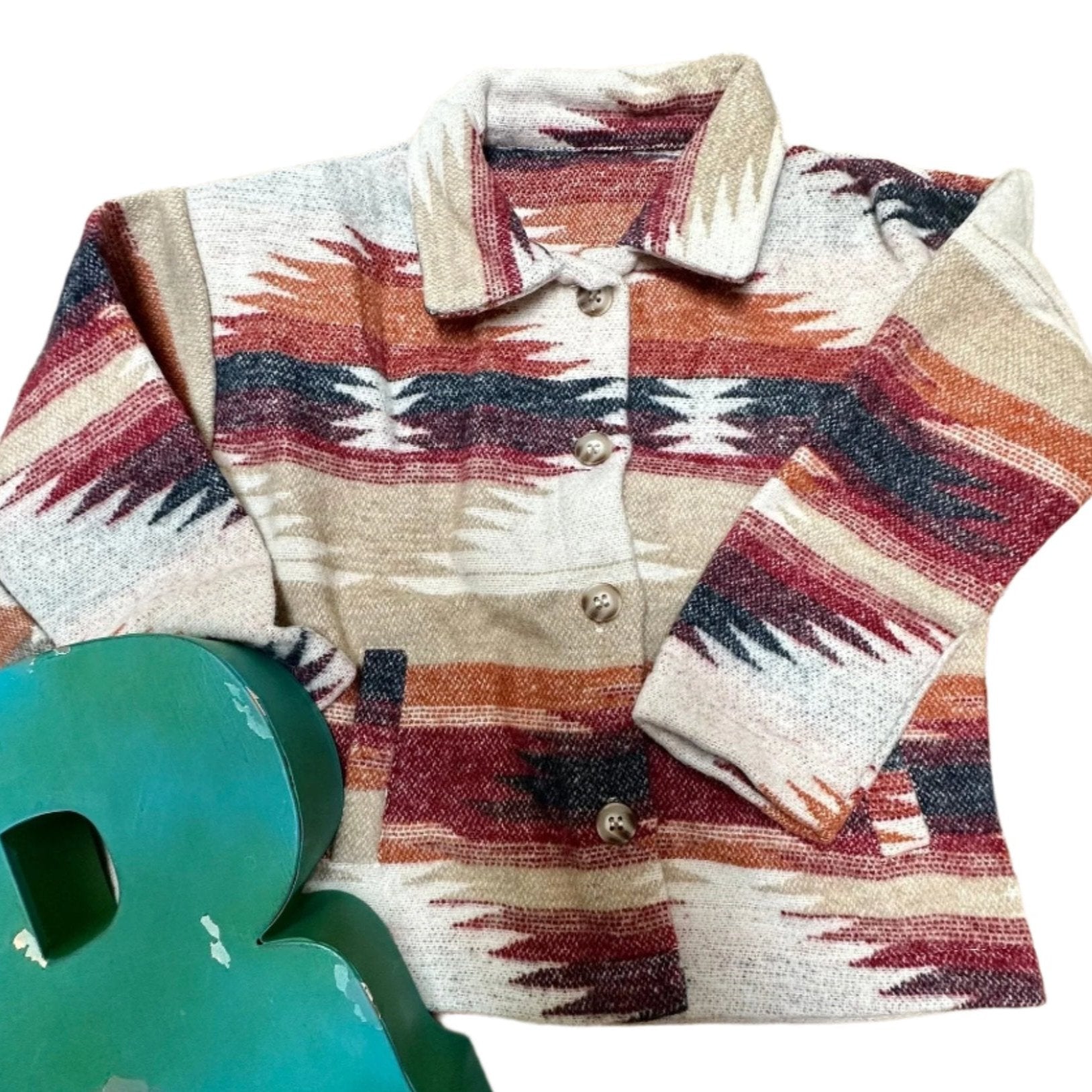 kids SouthWestern SHACKET, Fall Layering Button Up - Razels