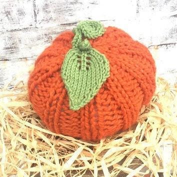 Large KNIT Pumpkins, Thanksgiving Decor - Razels