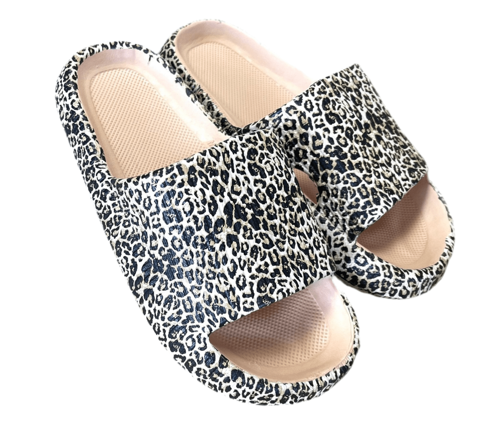 Leopard Shower Slides, Cloud House Slippers size 5.5/6 - Razels