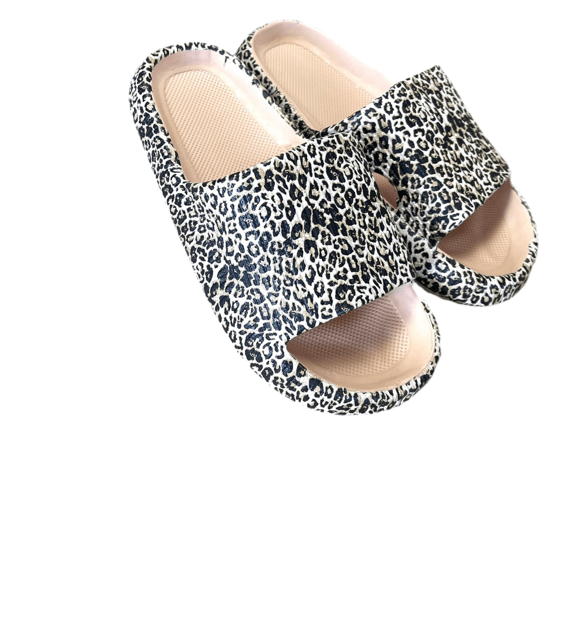 Leopard Shower Slides, Cloud House Slippers size 5.5/6 - Razels