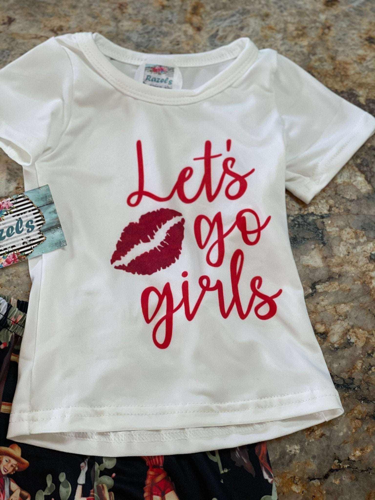 Let’s Go Girls Bell Bottom Outfit, VINTAGE COWGIRL Flares Tee - Razels