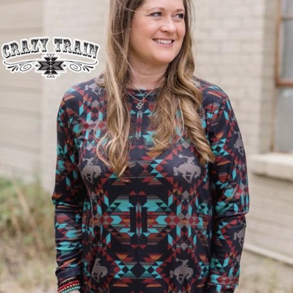 Aztec Bronc Top, Cowboy Southwestern Shirt