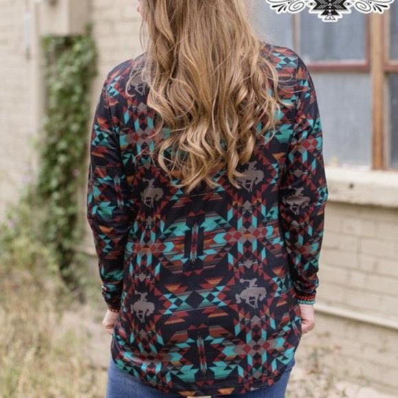 Aztec Bronc Top, Cowboy Southwestern Shirt